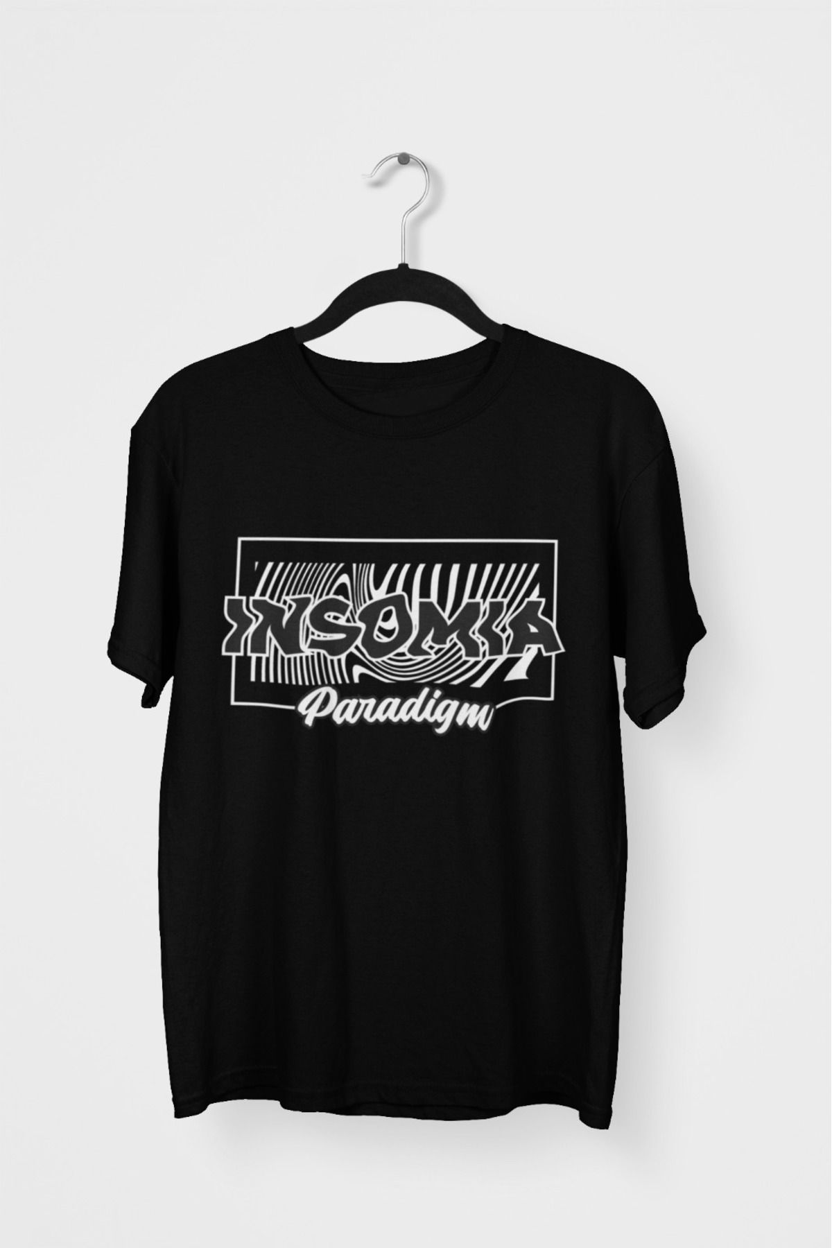 Butik ERKEK/KADIN -INSOMIA- TRANSFER BASKILI YUVARLAK YAKA KISA KOL TİŞÖRT