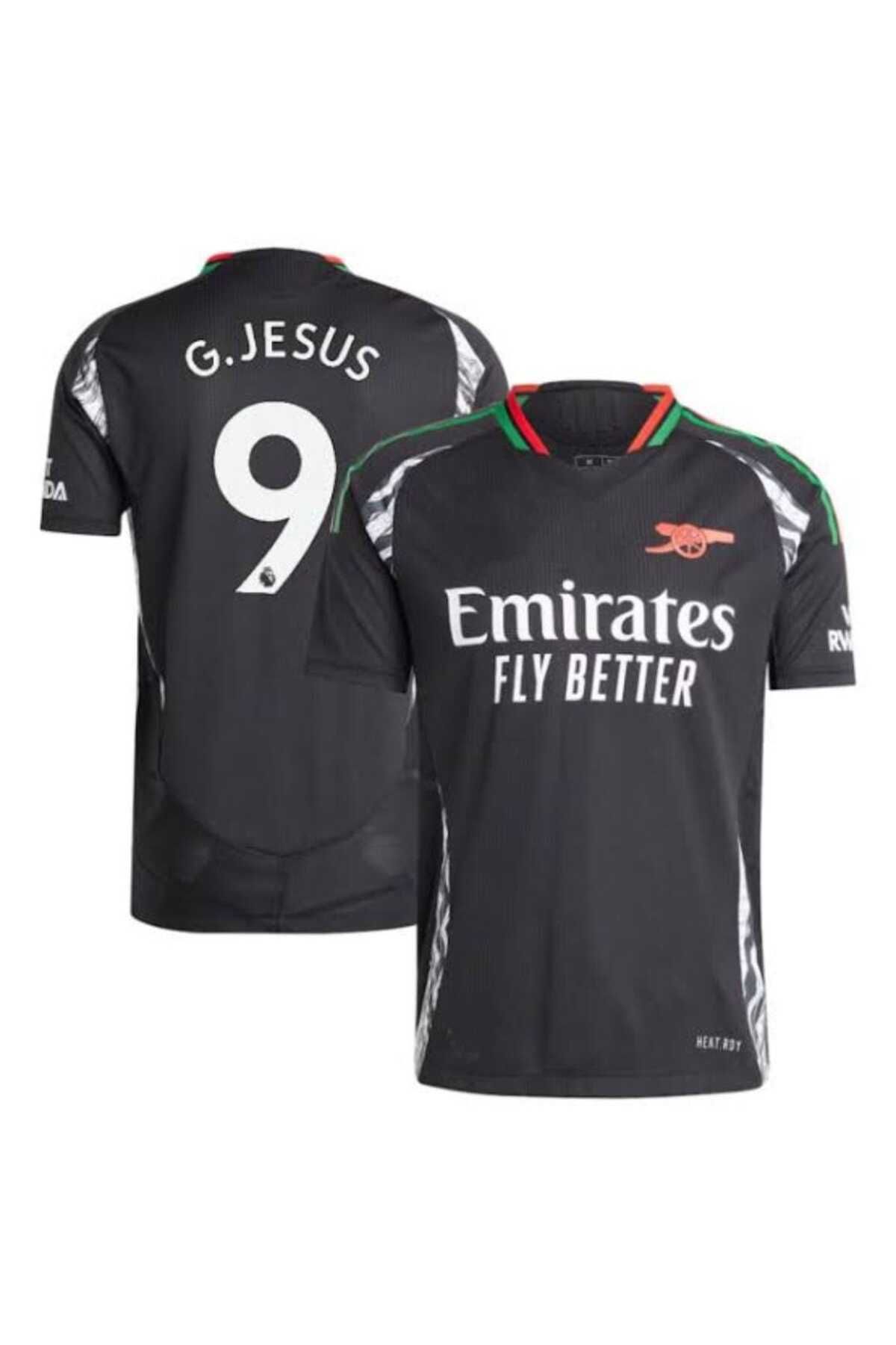 BREATHLESS A.r.s.e.n.a.l 2024/25 Yeni Sezon G.jesus Deplasman Forması (BLACK)
