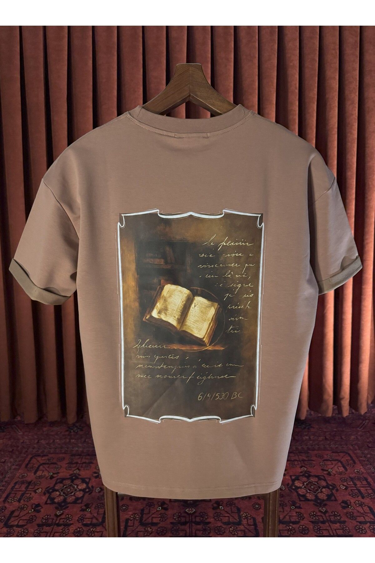 KOUROSHIA Unisex II.Kiros Bisiklet Yaka Oversize T-Shirt
