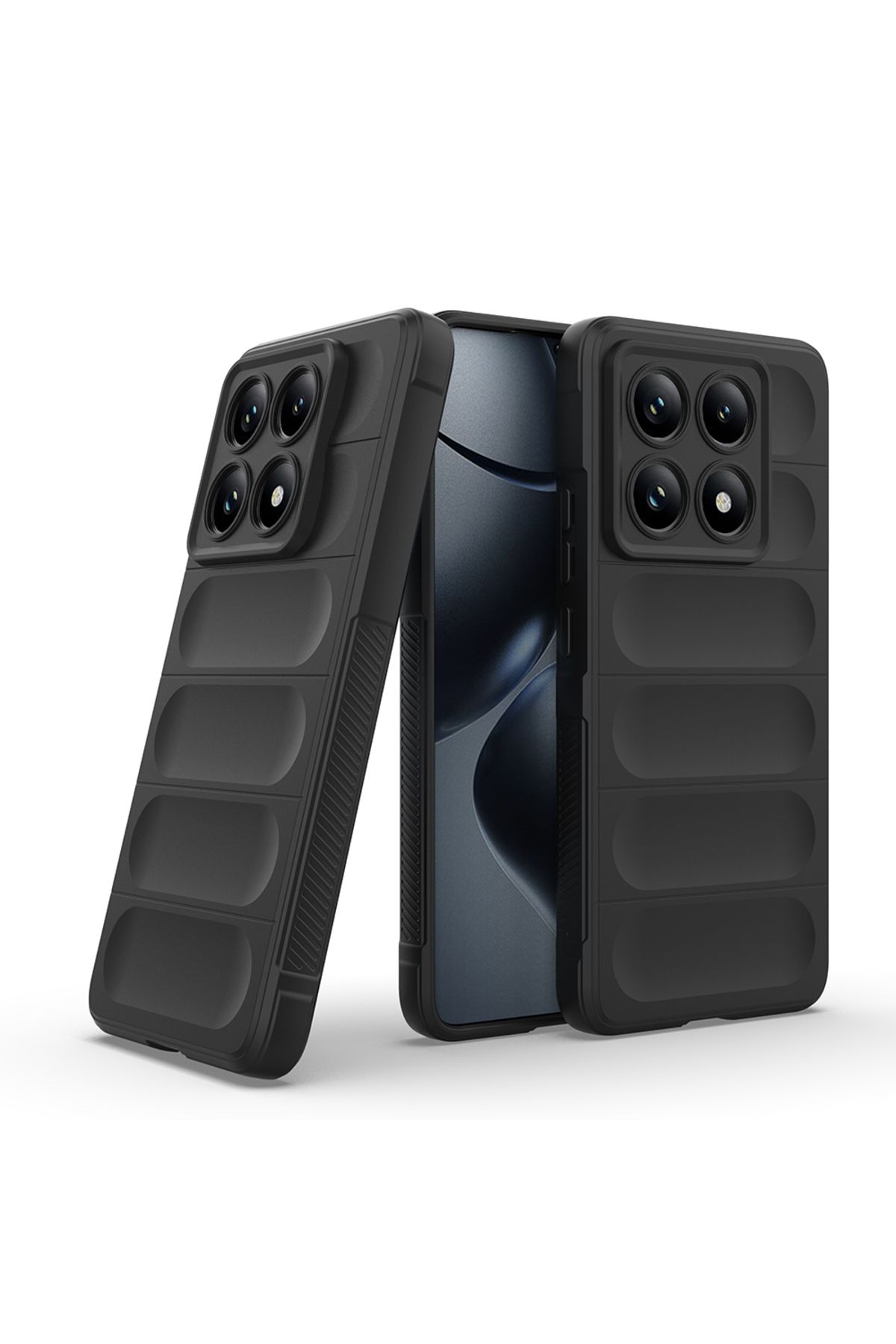 Novatis Mi 14T Pro Uyumlu Kılıf 3D Kamera Korumalı TPU Oyuklu Arka Yüzey Tasarımlı Silikon Kapak
