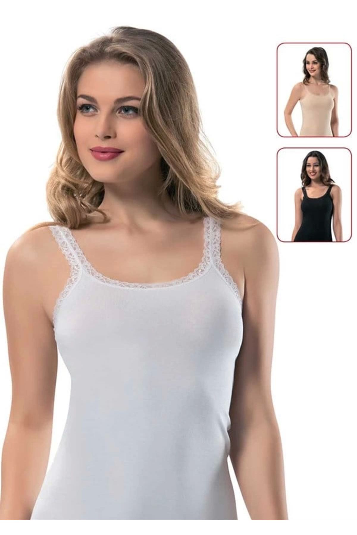 Moda Şahsenem Erdem Dantel Askılı Kaskorse Atlet 2116