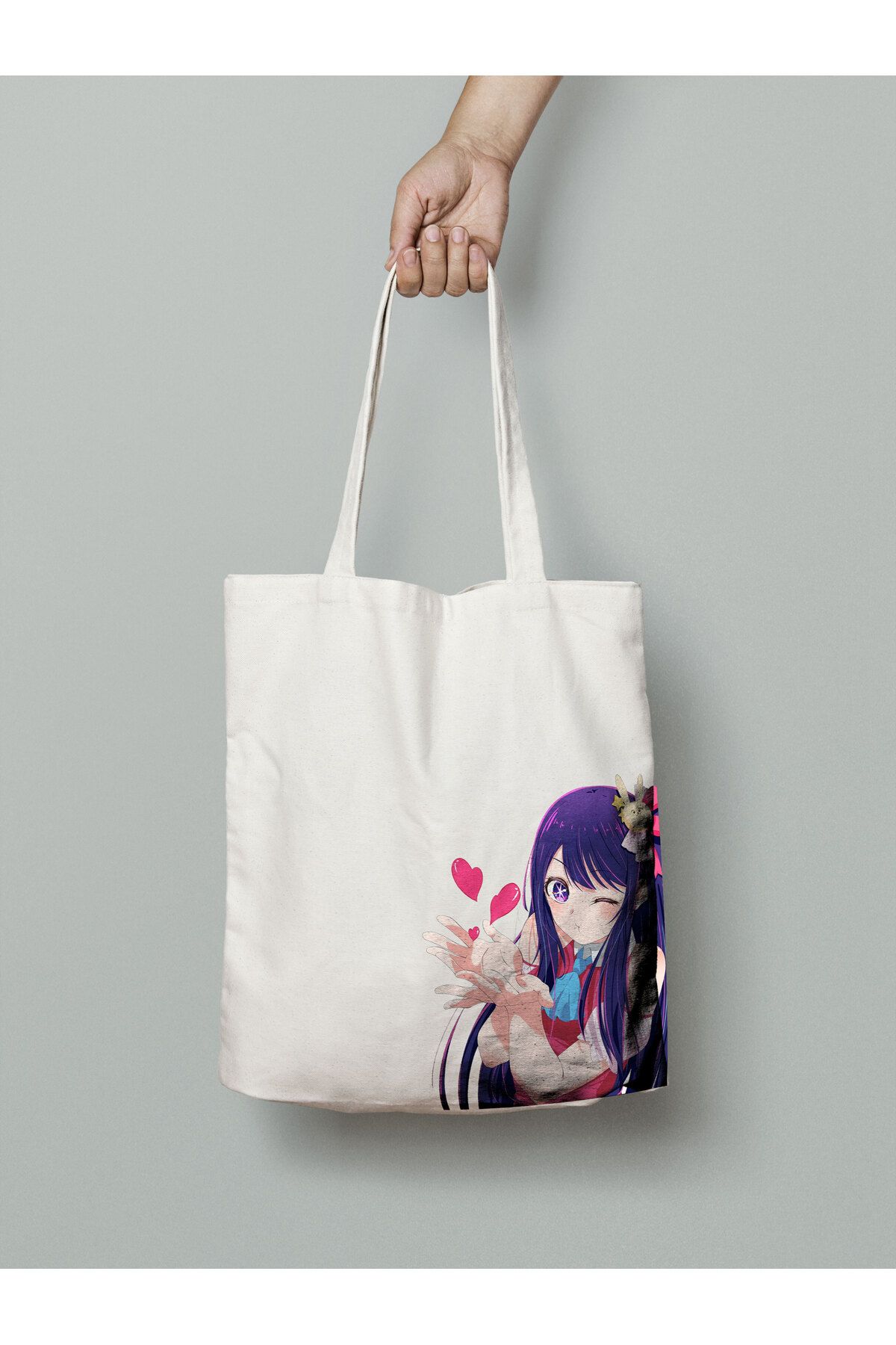 Akumastik Oshi No Ko Ai Hoshino Bez Çanta 35x40cm - Anime Çanta - Tote Bag