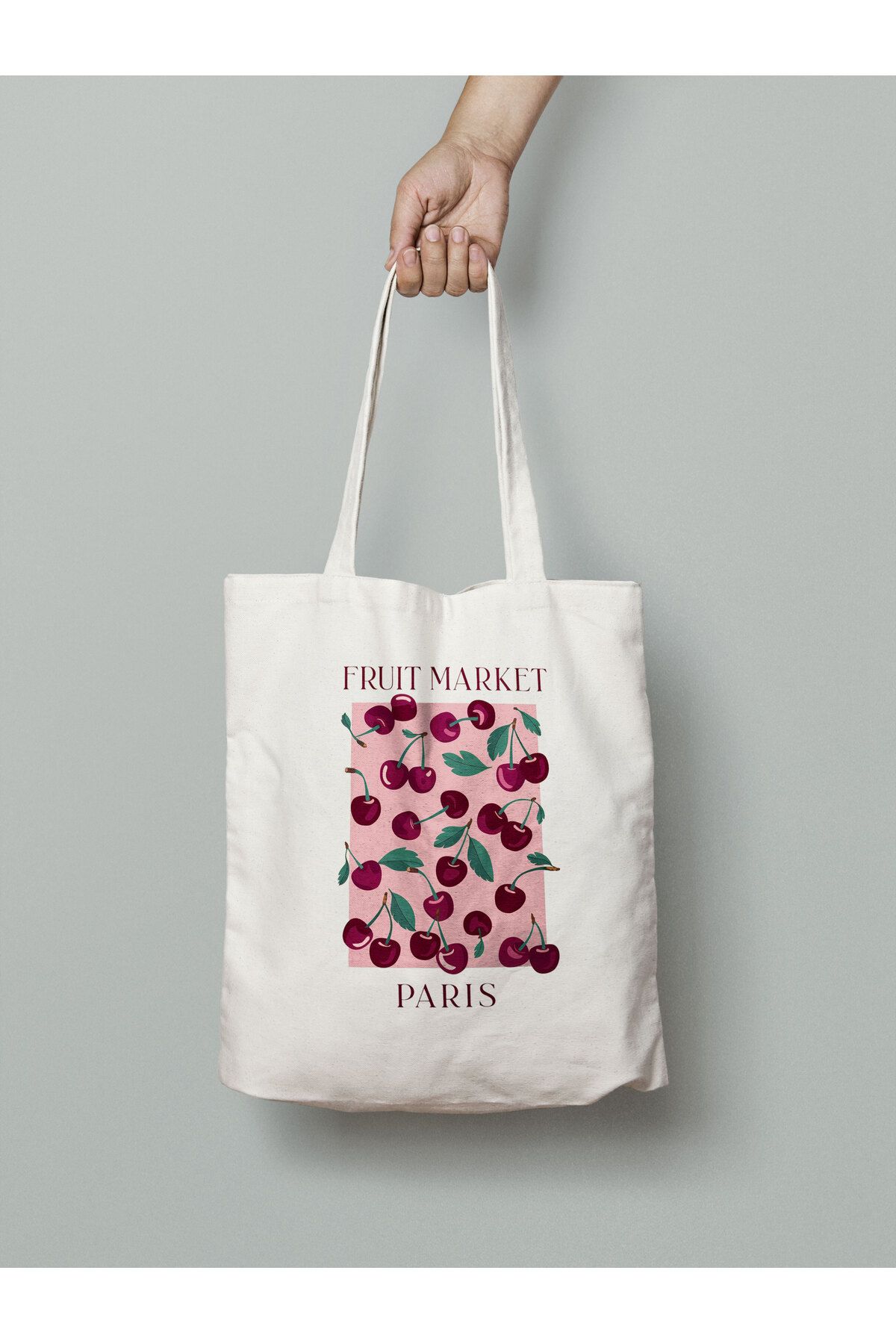 Akumastik Fruit Market Paris Bez Çanta 35x40cm - Tote Bag