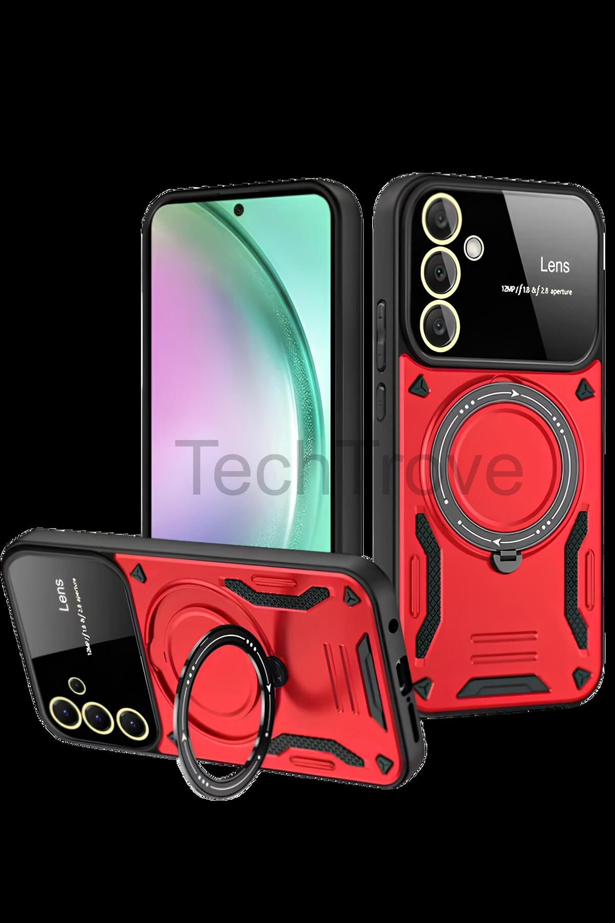 TechTrove Samsung Galaxy S24 FE Kılıf Kamera Korumalı Stand Özellikli Maksimum Darbe Korumalı Kapak