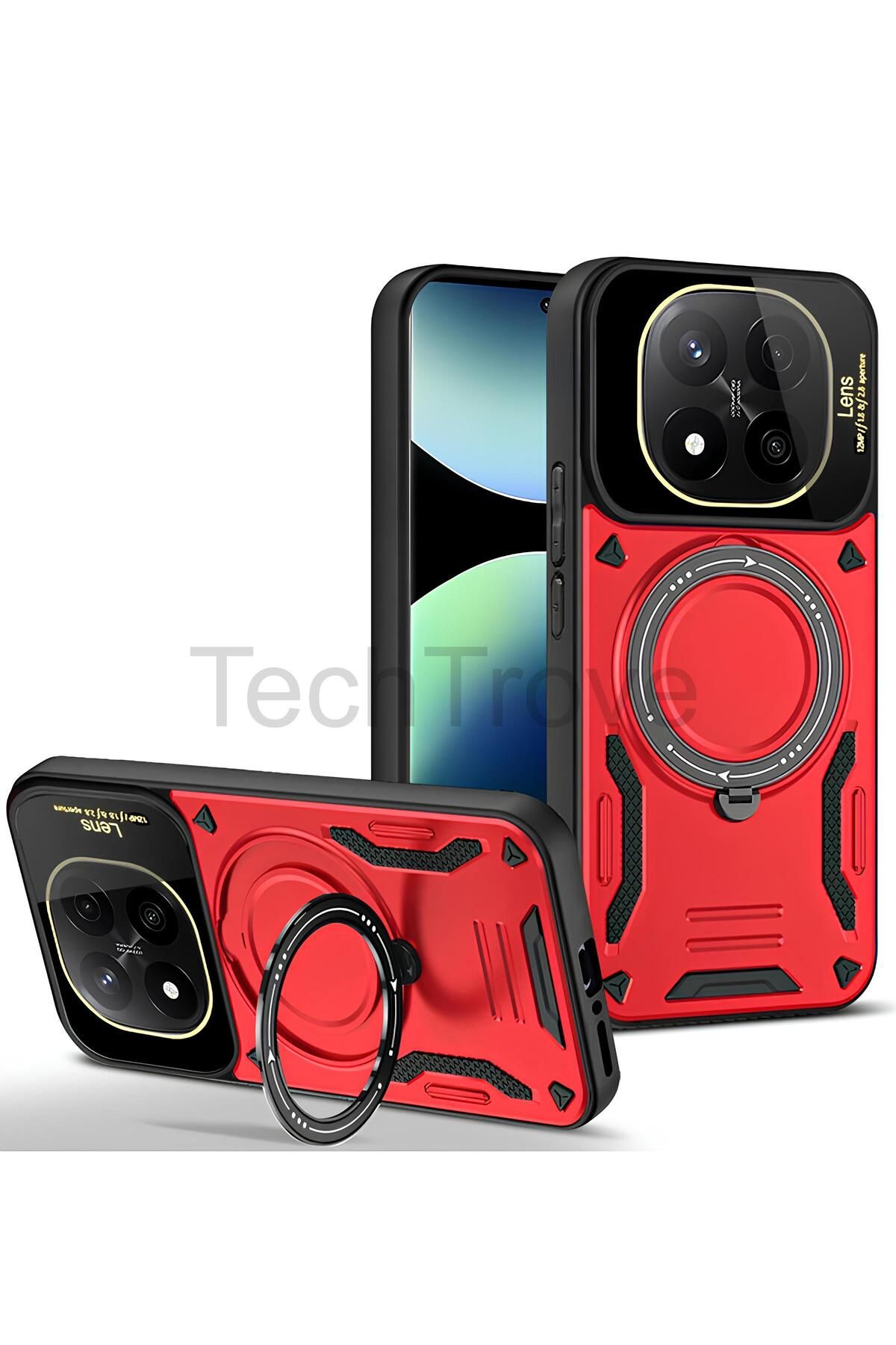 TechTrove Xiaomi Redmi Note 14 Pro Plus Kılıf Kamera Korumalı Stand Özellikli Maksimum Darbe Korumalı Kapak