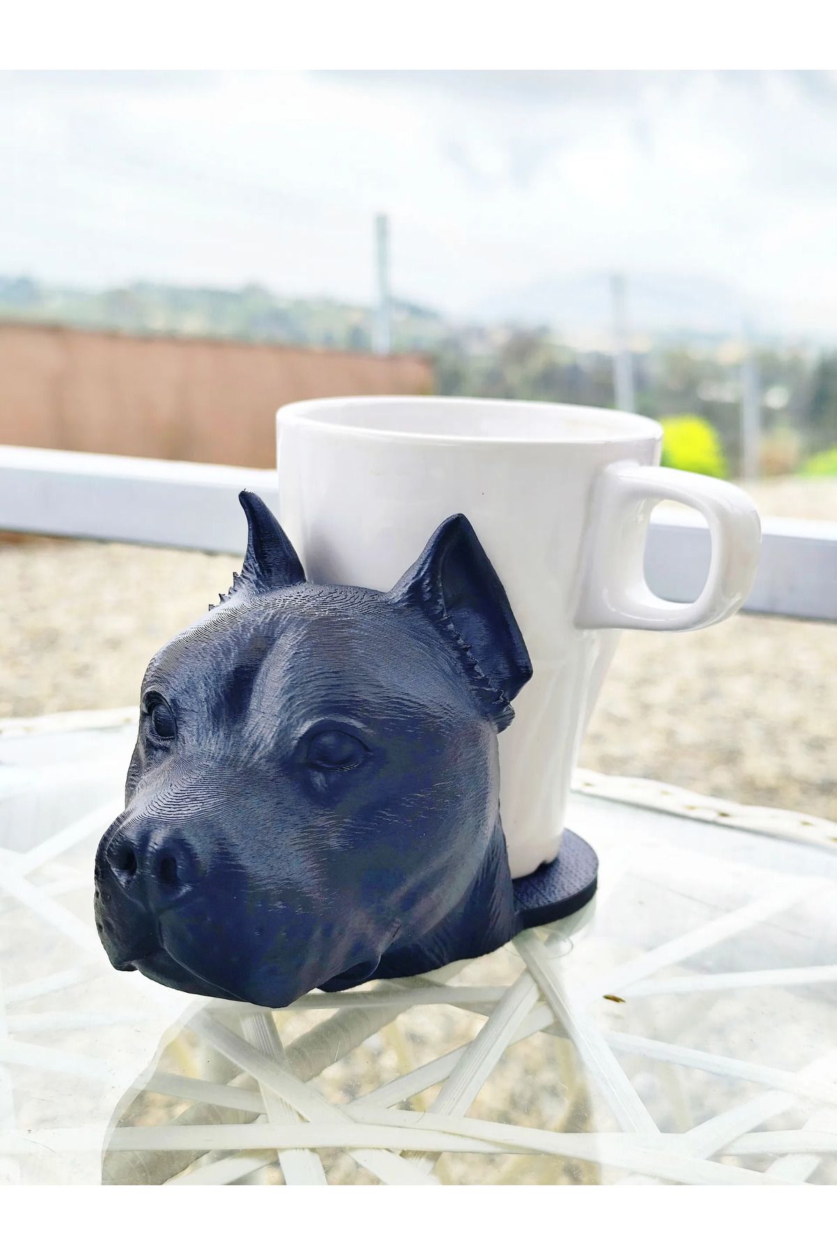 FEEL Köpek Figürlü Kupa Altlığı Köpek Bardak Standı