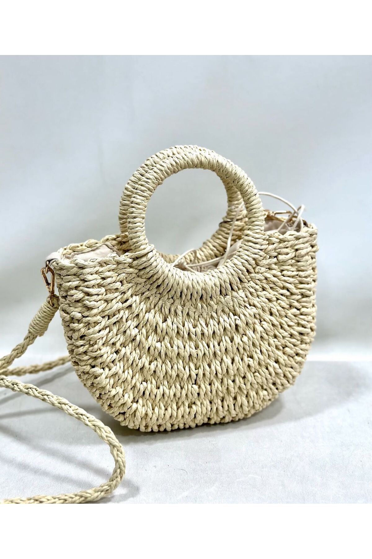 RAMAZAN YARDIMCI BAG COLLECTİON HASIR EL VE OMUZ ÇANTA - KÜÇÜK BOY