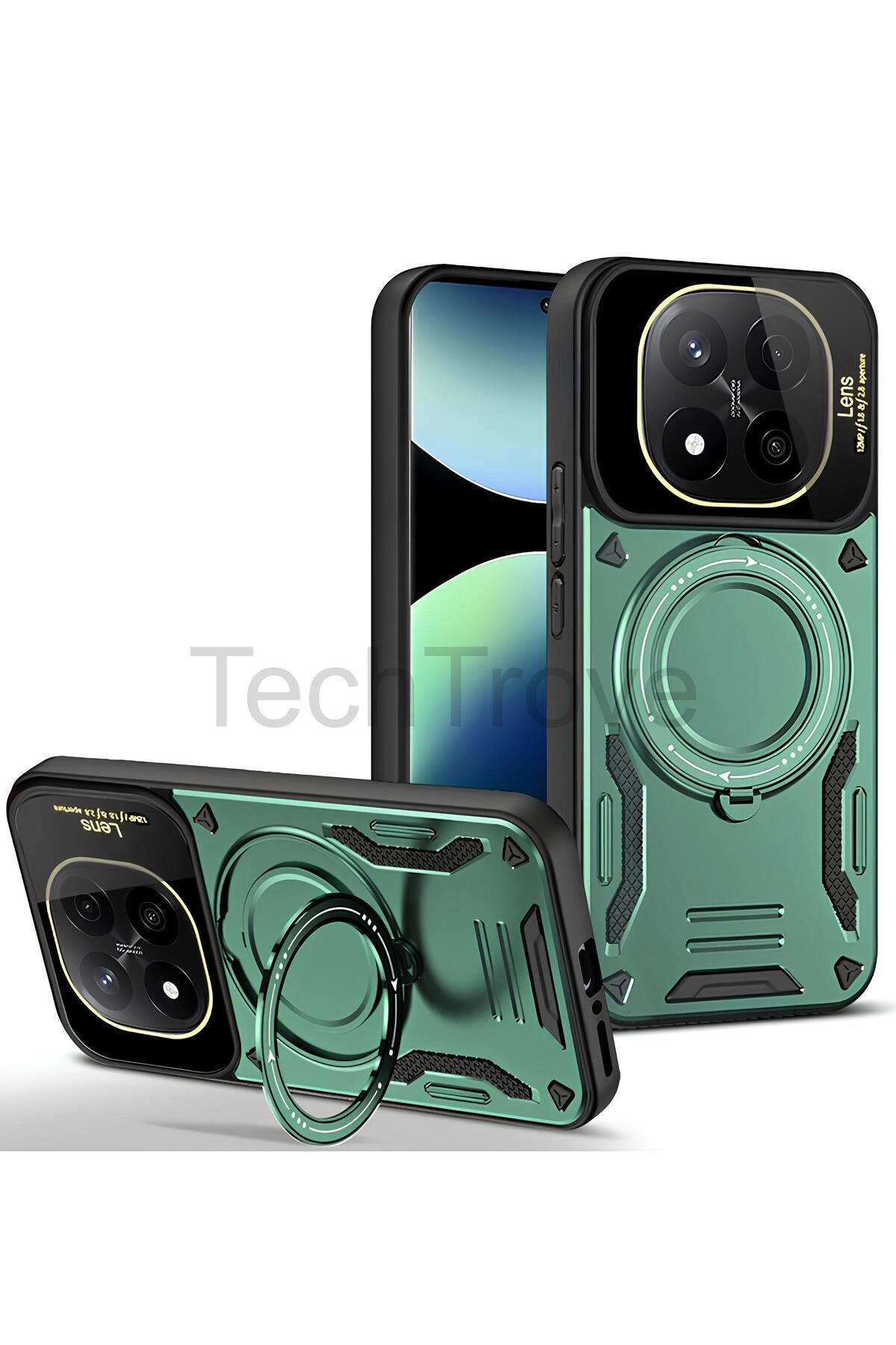 TechTrove Xiaomi Redmi Note 14 Pro Plus Kılıf Kamera Korumalı Stand Özellikli Maksimum Darbe Korumalı Kapak