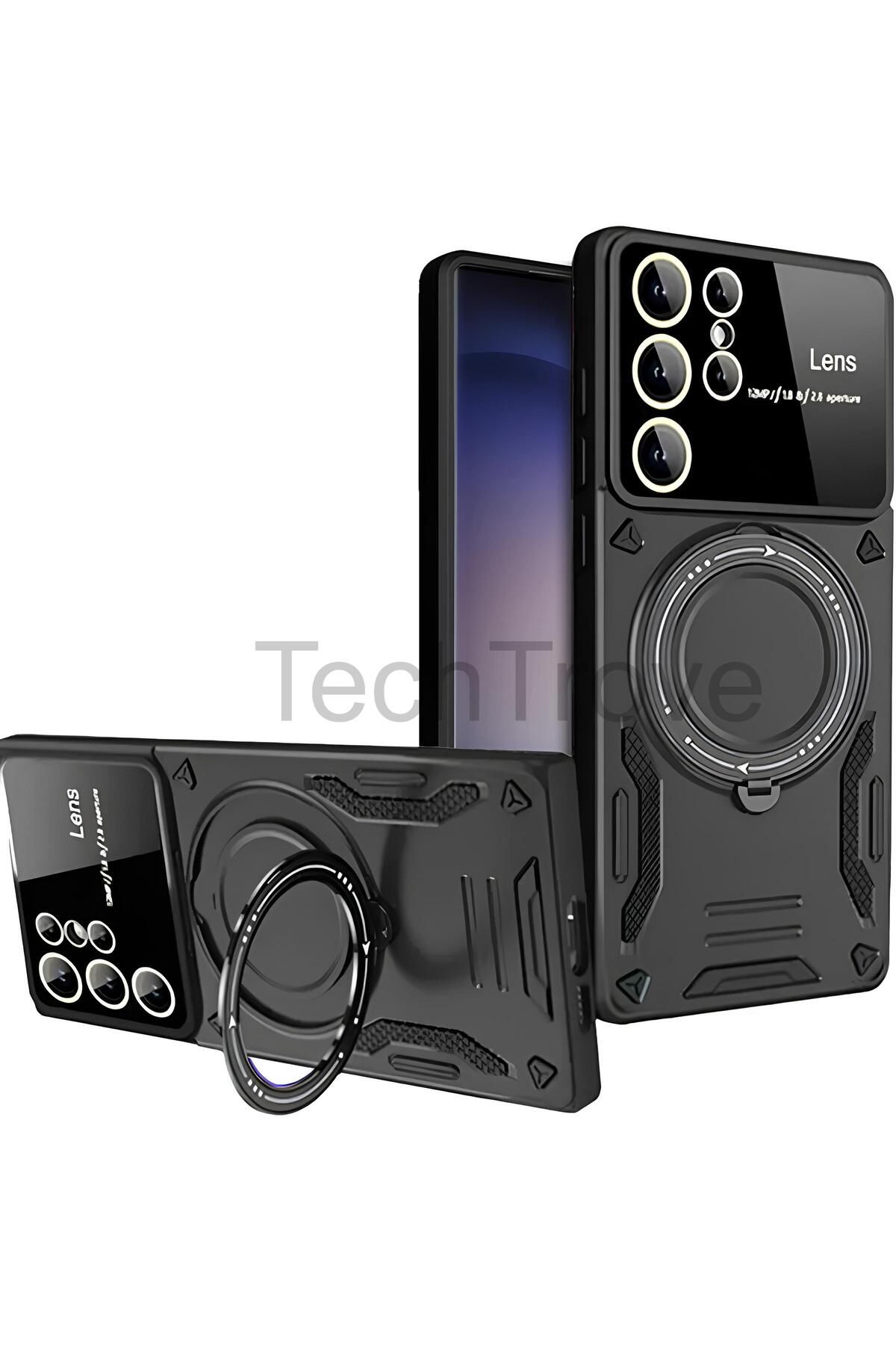 TechTrove Samsung Galaxy S25 Ultra Kılıf Kamera Korumalı Stand Özellikli Maksimum Darbe Korumalı Kapak