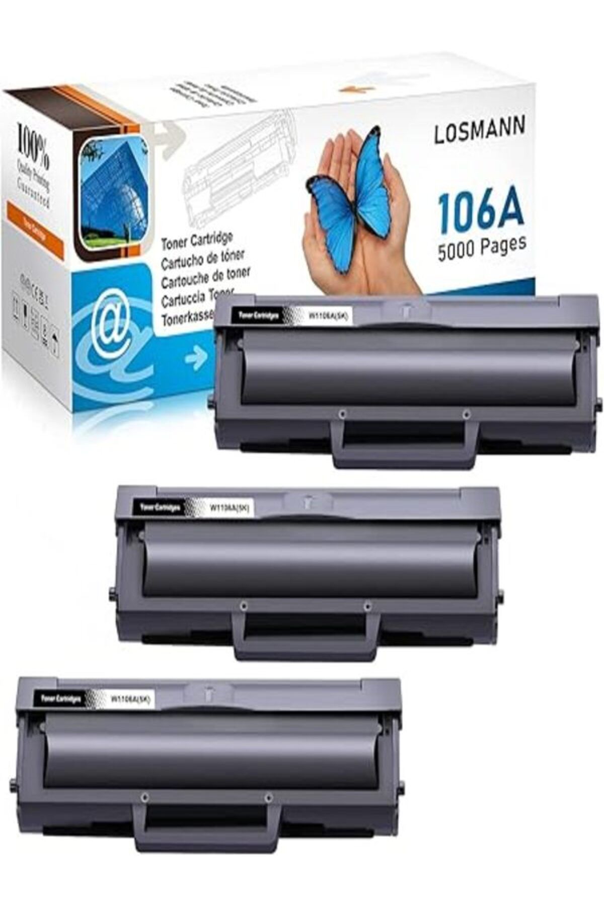 HP 5 .000 SAYFA 3 ADET HP Lazer 107a 107r 107r 107w MFP 135a 135 w 135 W 135 Wg MFP 137fn 106A AURA
