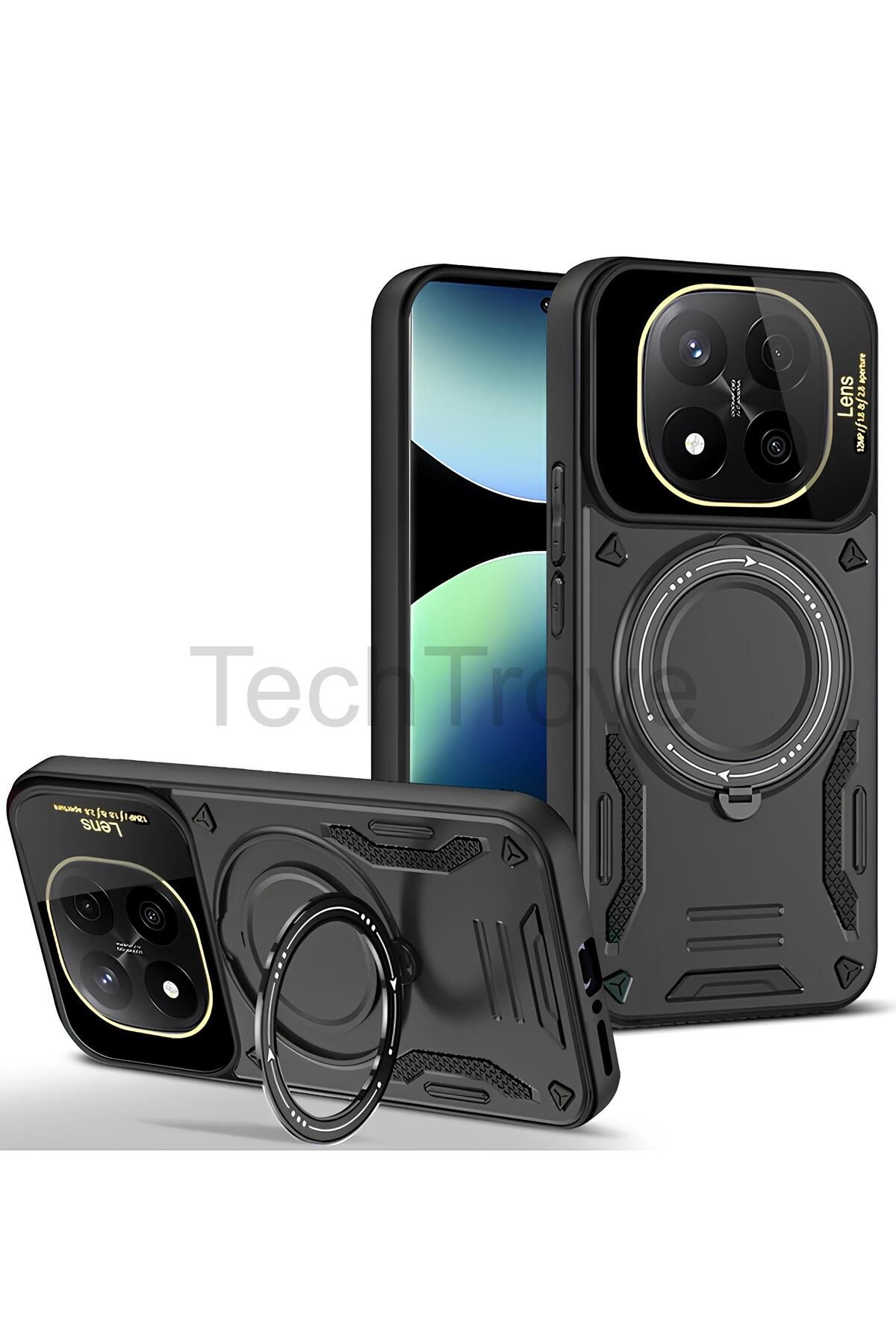 TechTrove Poco X7 Kılıf Kamera Korumalı Stand Özellikli Maksimum Darbe Korumalı Kapak