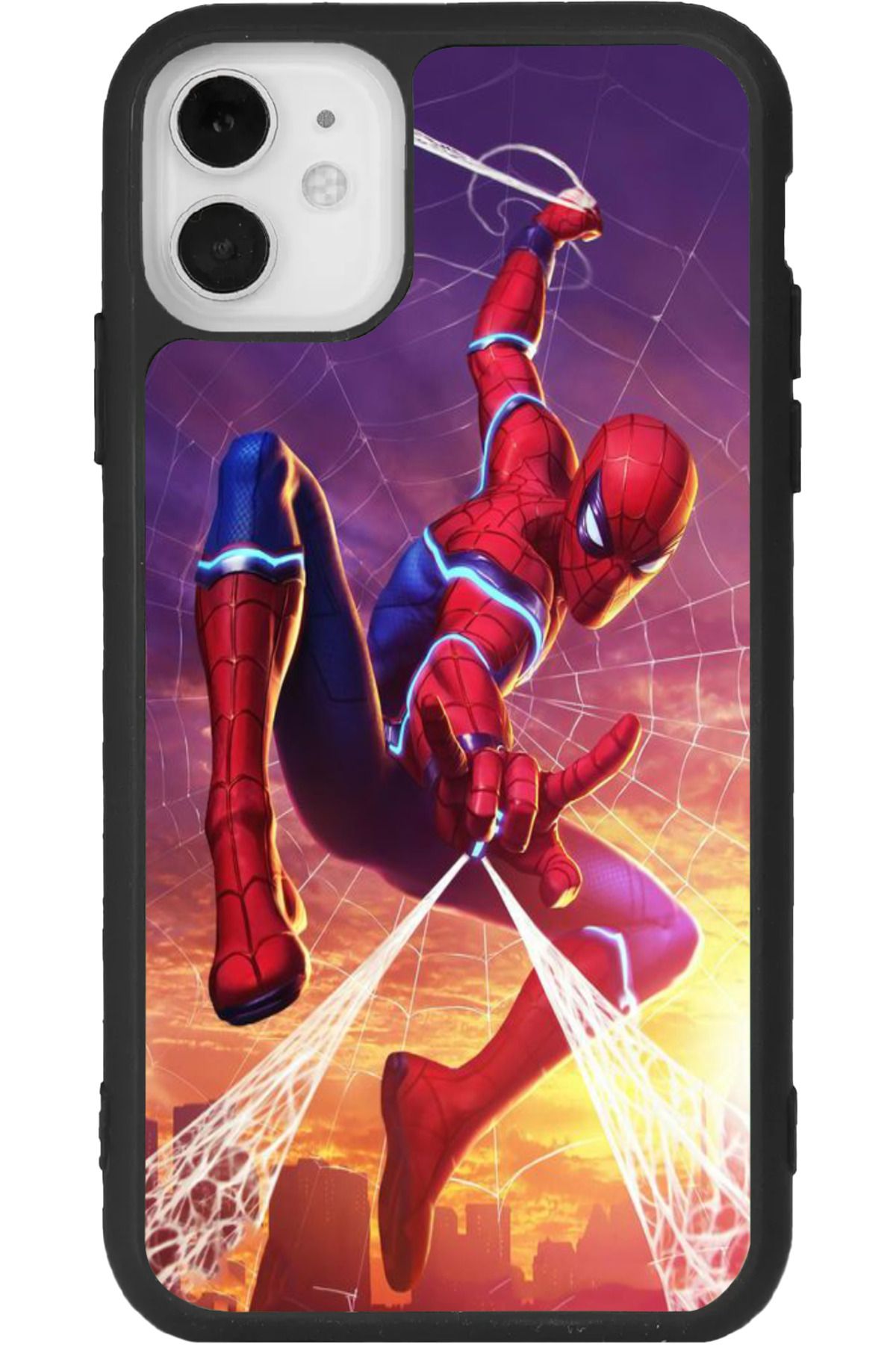 Aksel Kılıf iPhone 11 Uyumlu Baskılı, Mat Siyah Renk, Yumuşak Silikon, Koruyucu, Şok Emici Kapak, Kılıf