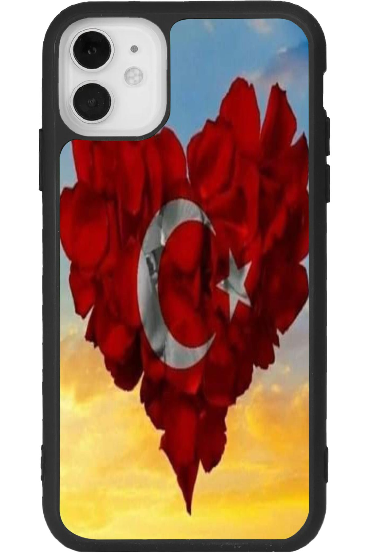 Aksel Kılıf iPhone 11 Uyumlu Baskılı, Mat Siyah Renk, Yumuşak Silikon, Koruyucu, Şok Emici Kapak, Kılıf