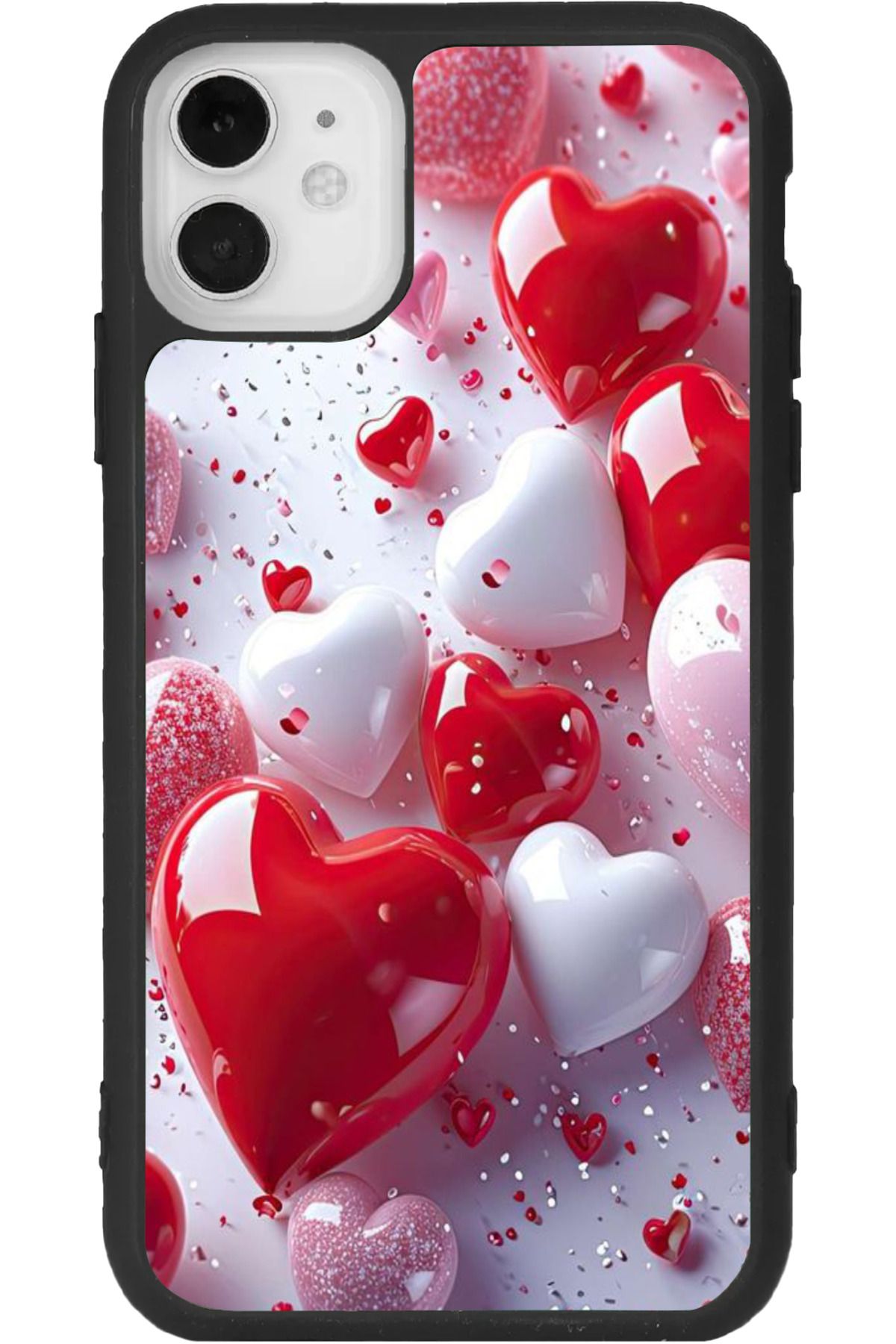 Aksel Kılıf iPhone 11 Uyumlu Baskılı, Mat Siyah Renk, Yumuşak Silikon, Koruyucu, Şok Emici Kapak, Kılıf