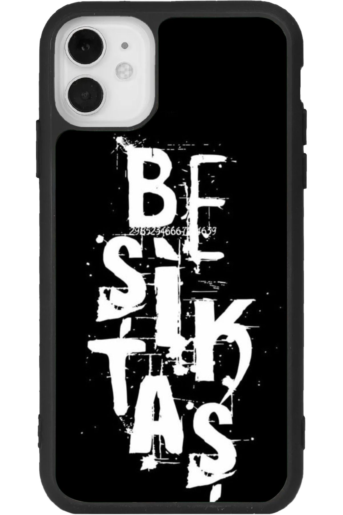 Aksel Kılıf iPhone 11 Uyumlu Baskılı, Mat Siyah Renk, Yumuşak Silikon, Koruyucu, Şok Emici Kapak, Kılıf