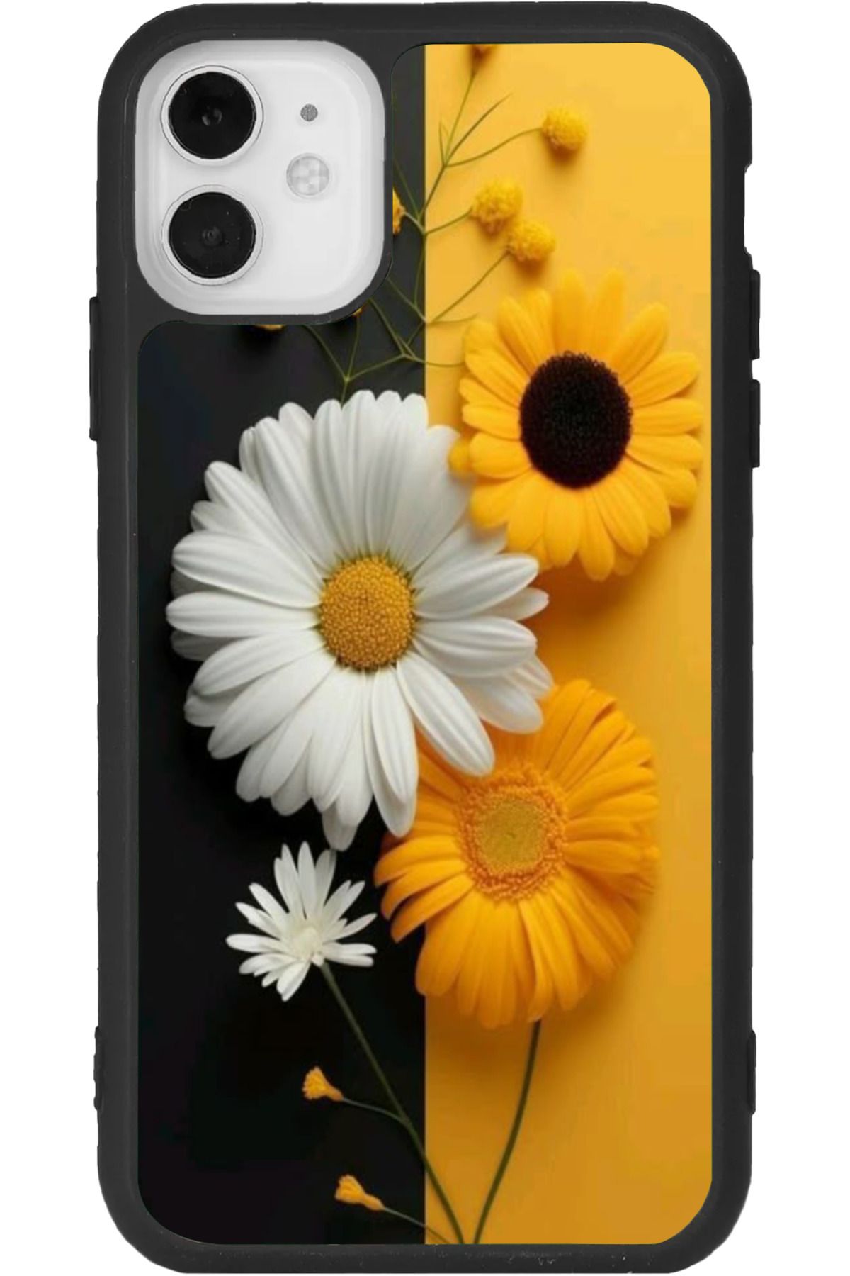 Aksel Kılıf iPhone 11 Uyumlu Baskılı, Mat Siyah Renk, Yumuşak Silikon, Koruyucu, Şok Emici Kapak, Kılıf