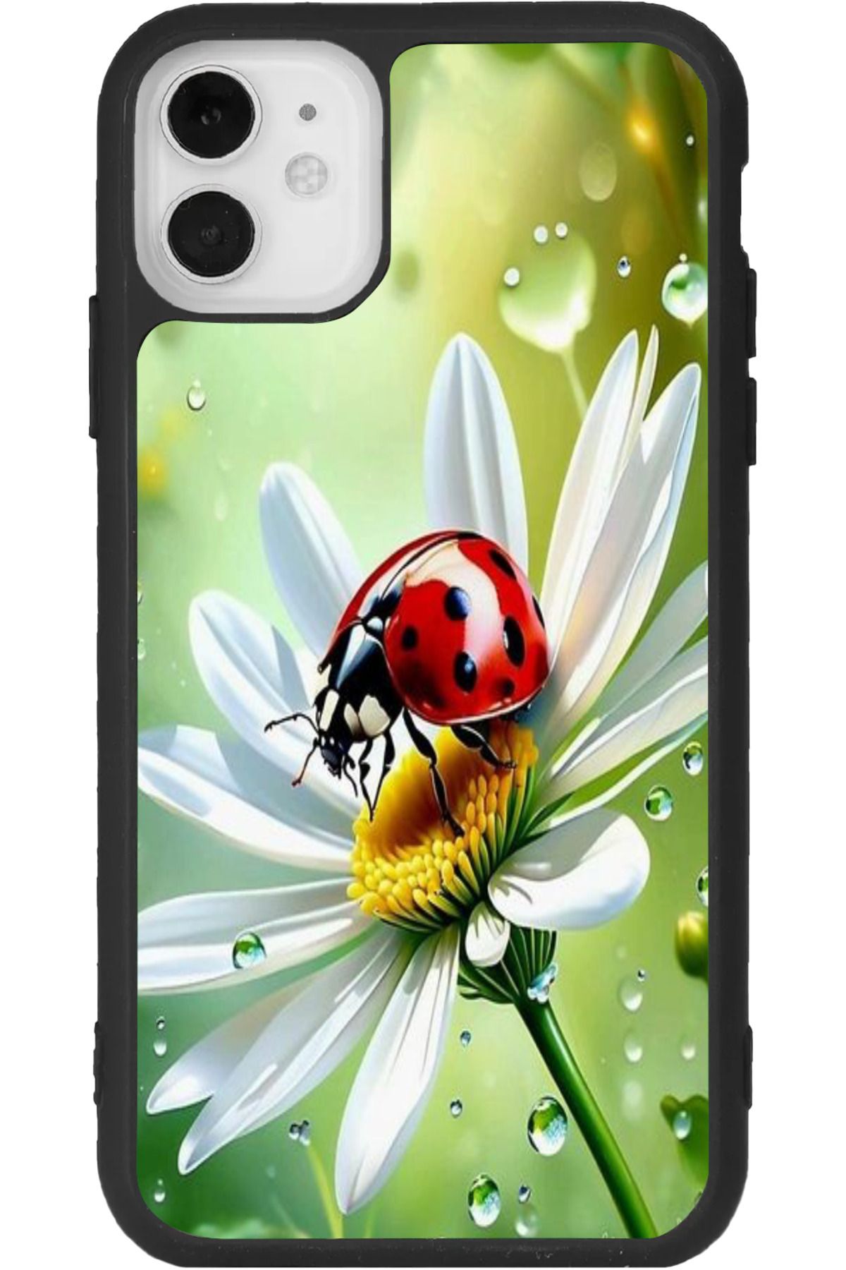 Aksel Kılıf iPhone 11 Uyumlu Baskılı, Mat Siyah Renk, Yumuşak Silikon, Koruyucu, Şok Emici Kapak, Kılıf