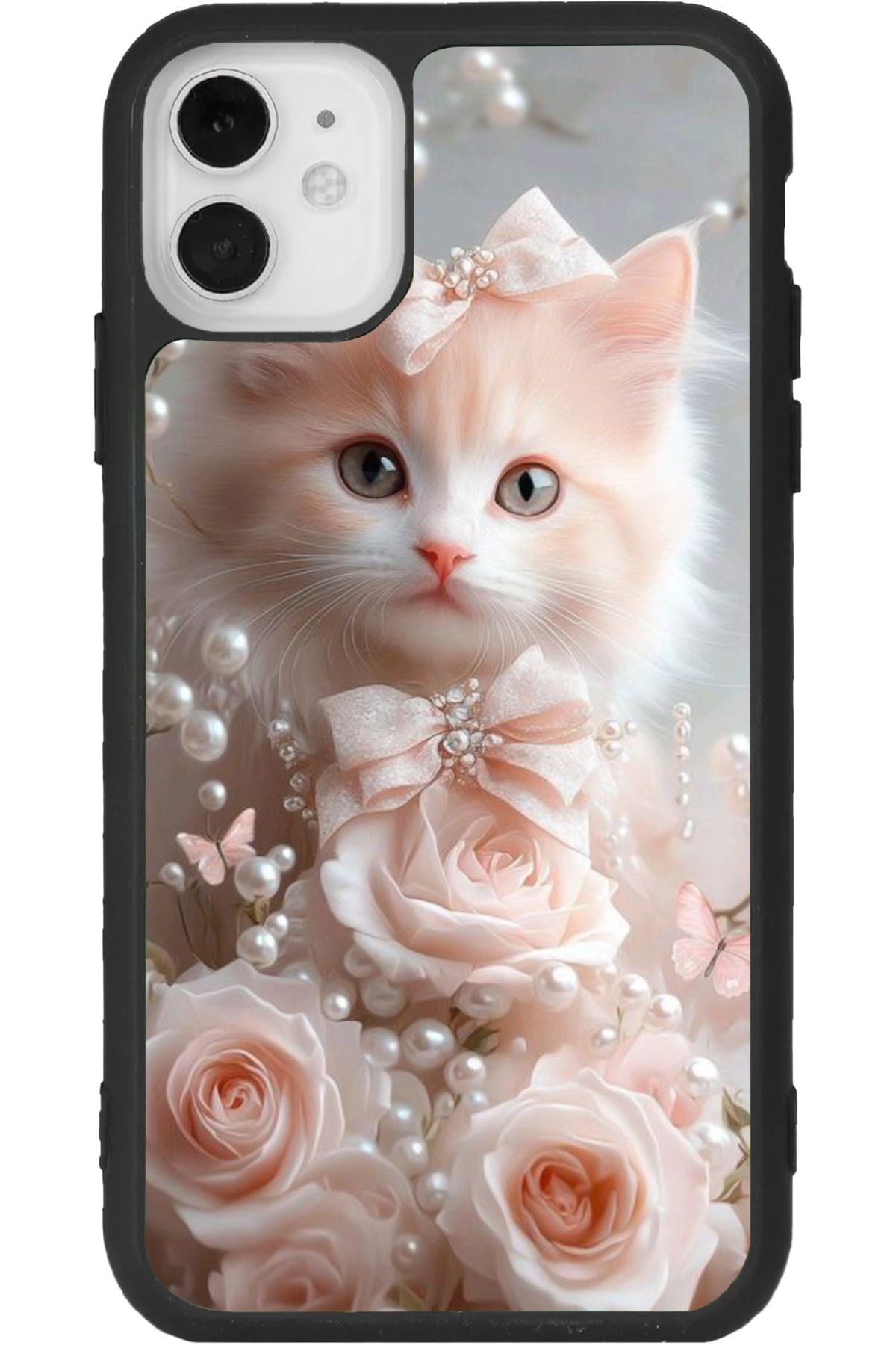 Aksel Kılıf iPhone 11 Uyumlu Baskılı, Mat Siyah Renk, Yumuşak Silikon, Koruyucu, Şok Emici Kapak, Kılıf