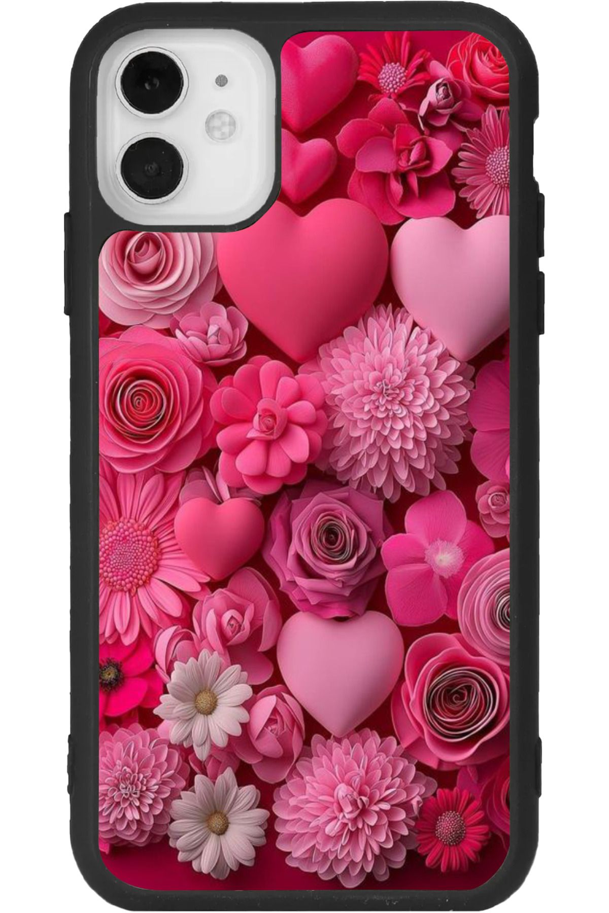 Aksel Kılıf iPhone 11 Uyumlu Baskılı, Mat Siyah Renk, Yumuşak Silikon, Koruyucu, Şok Emici Kapak, Kılıf