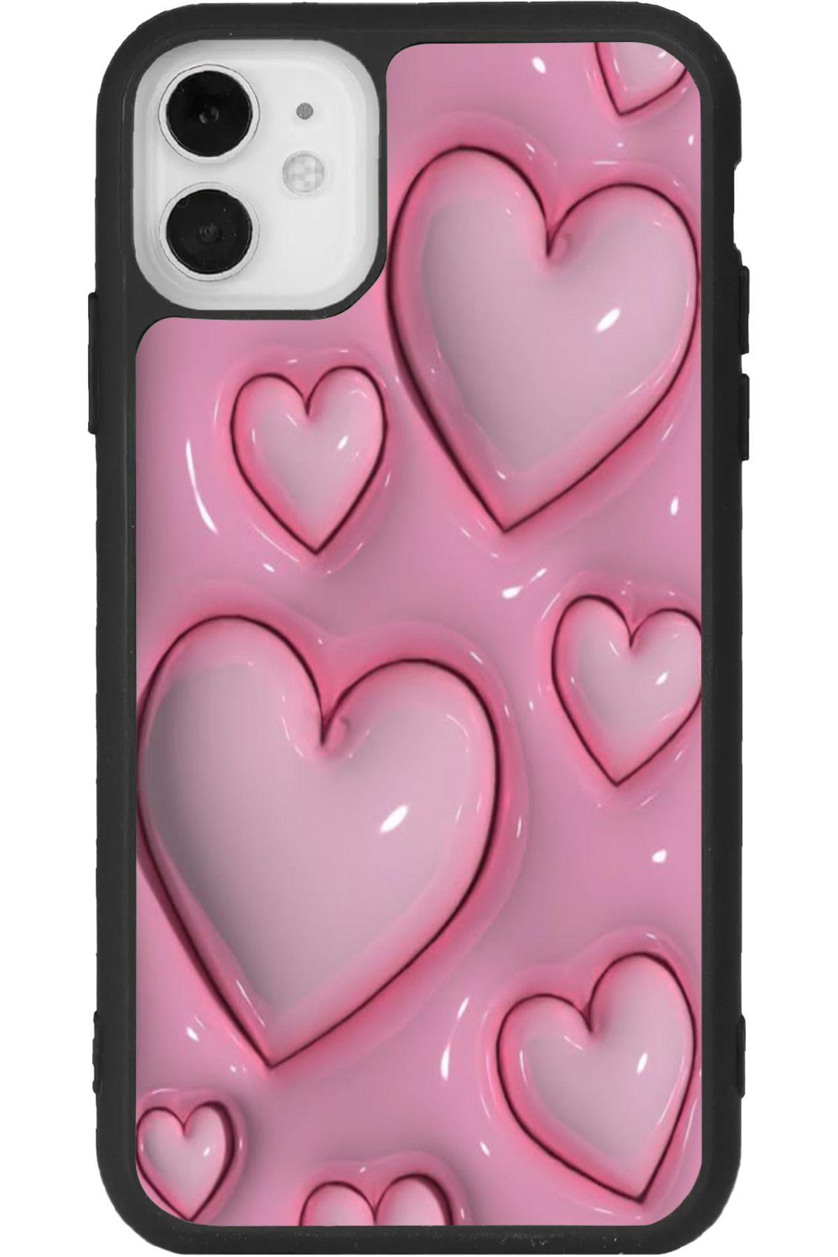 Aksel Kılıf iPhone 11 Uyumlu Baskılı, Mat Siyah Renk, Yumuşak Silikon, Koruyucu, Şok Emici Kapak, Kılıf