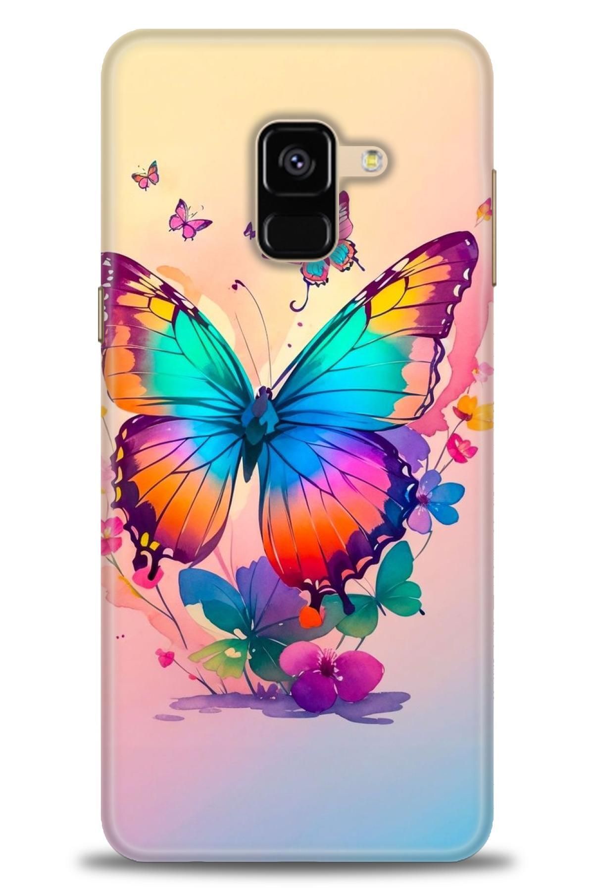 CooperTech Samsung Galaxy A8 2018 İle Uyumlu HD Baskılı Desenli Silikon Kılıf - 189