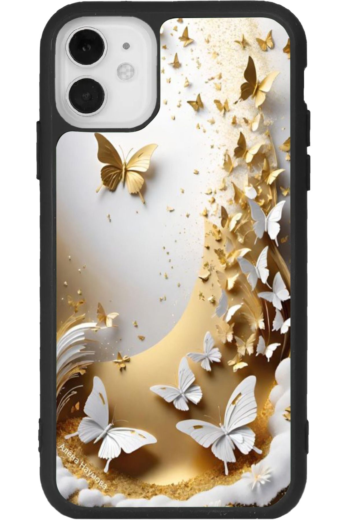 Aksel Kılıf iPhone 11 Uyumlu Baskılı, Mat Siyah Renk, Yumuşak Silikon, Koruyucu, Şok Emici Kapak, Kılıf