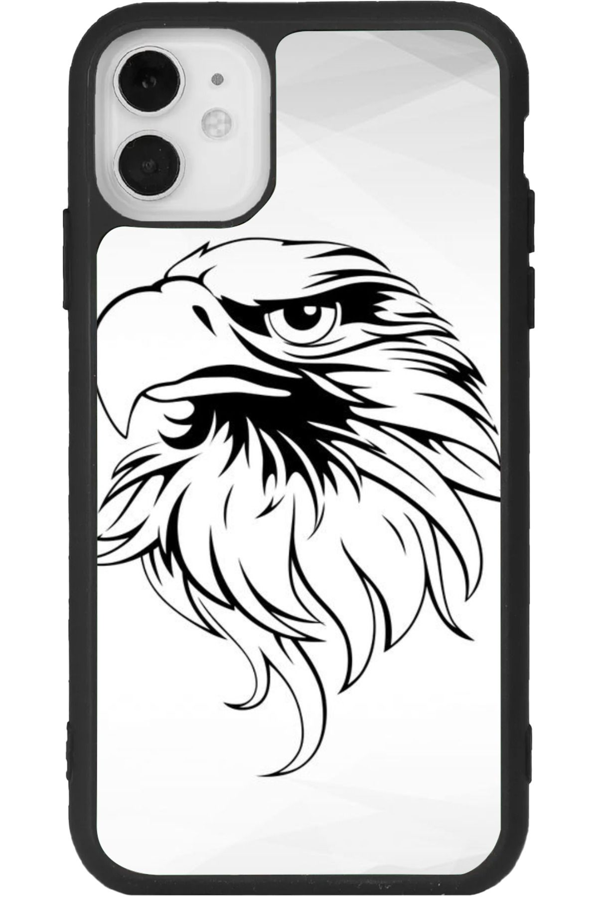 Aksel Kılıf iPhone 11 Uyumlu Baskılı, Mat Siyah Renk, Yumuşak Silikon, Koruyucu, Şok Emici Kapak, Kılıf