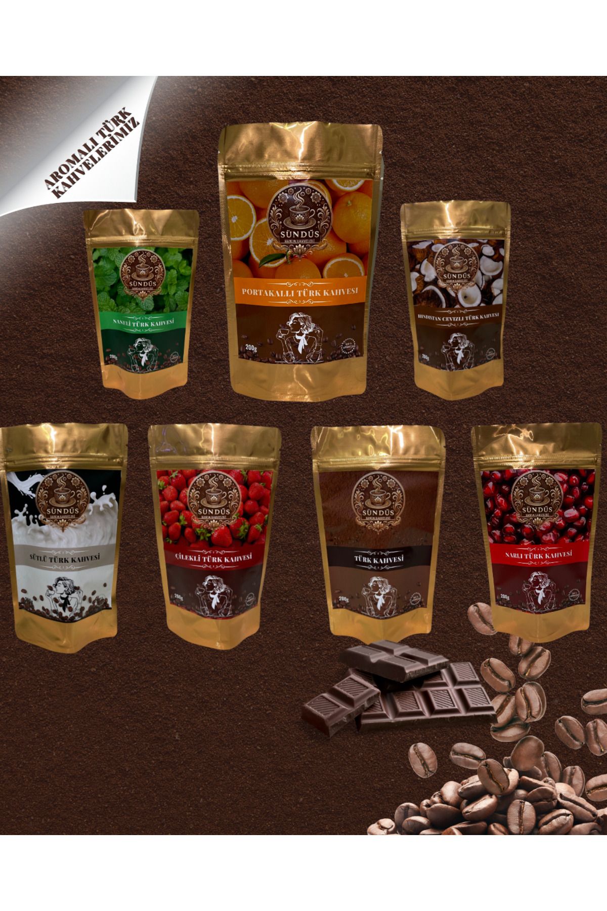 cafe milagroso AROMALI TÜRK KAHVESİ SETİ 200 G X 7 ADET