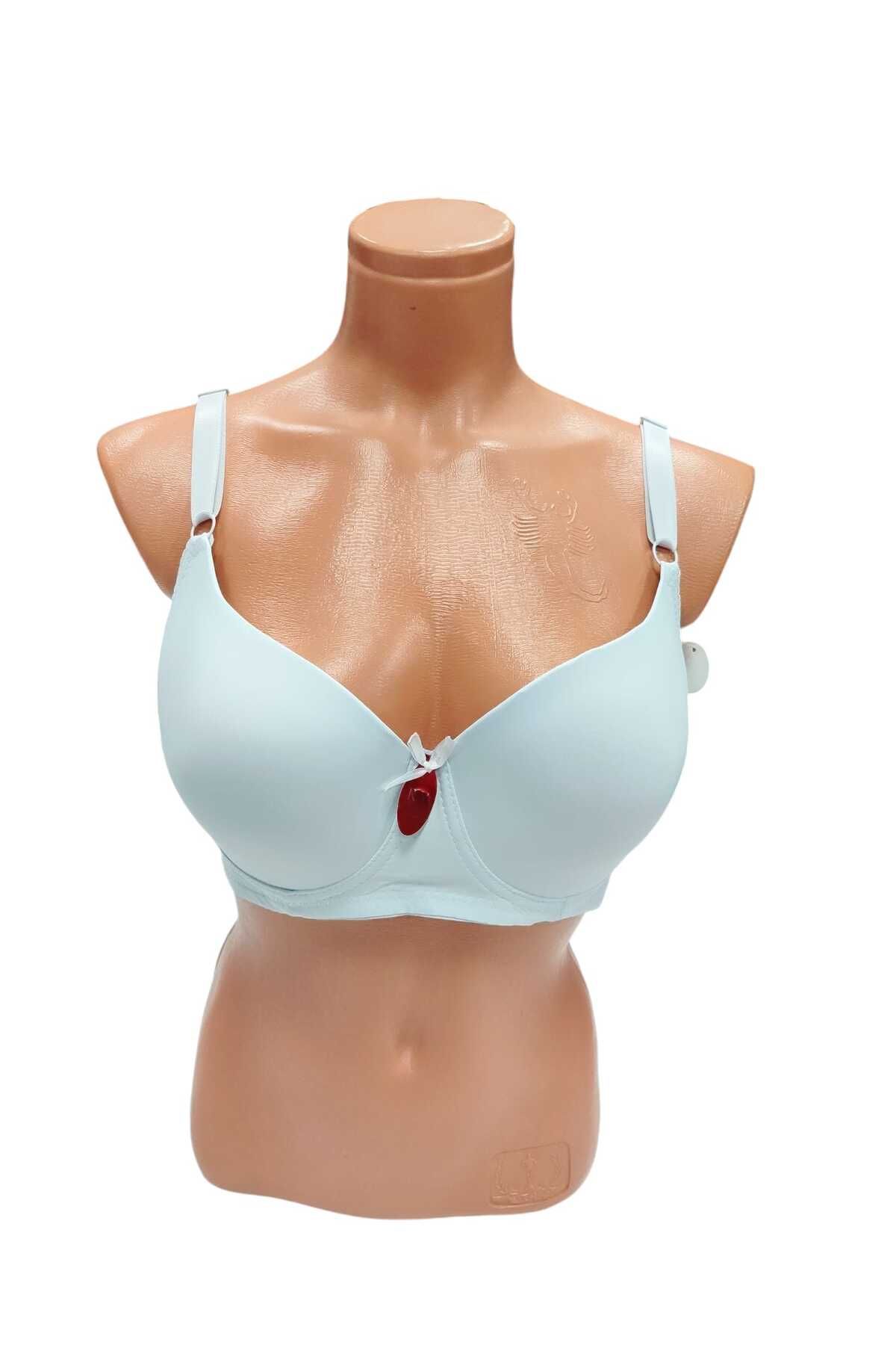 wear treasure C Cup Telli̇ Süngerli̇ İçi̇ Boş 3 Kopçali Mi̇kro Kumaş Toparlayici Sütyen