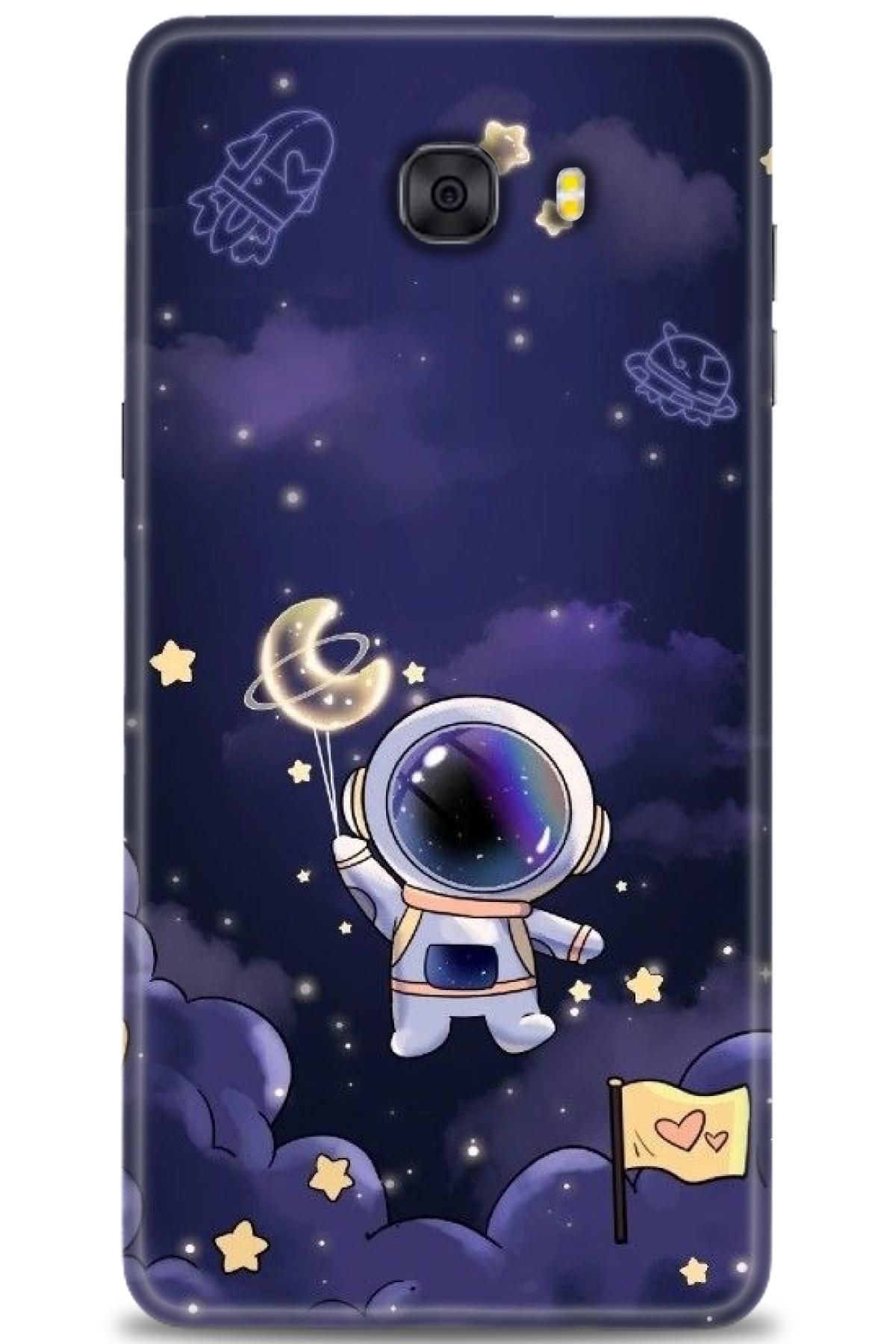 CooperTech Samsung Galaxy C9 Pro İle Uyumlu HD Baskılı Desenli Silikon Kılıf - 378