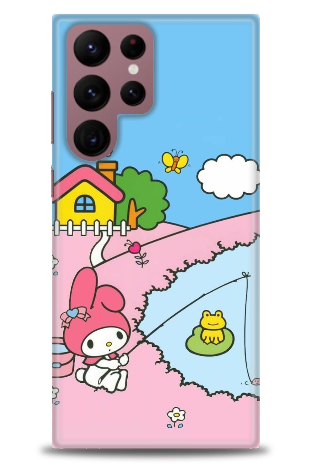 CooperTech Samsung Galaxy S22 Ultra İle Uyumlu HD Baskılı Desenli Silikon Kılıf - 873