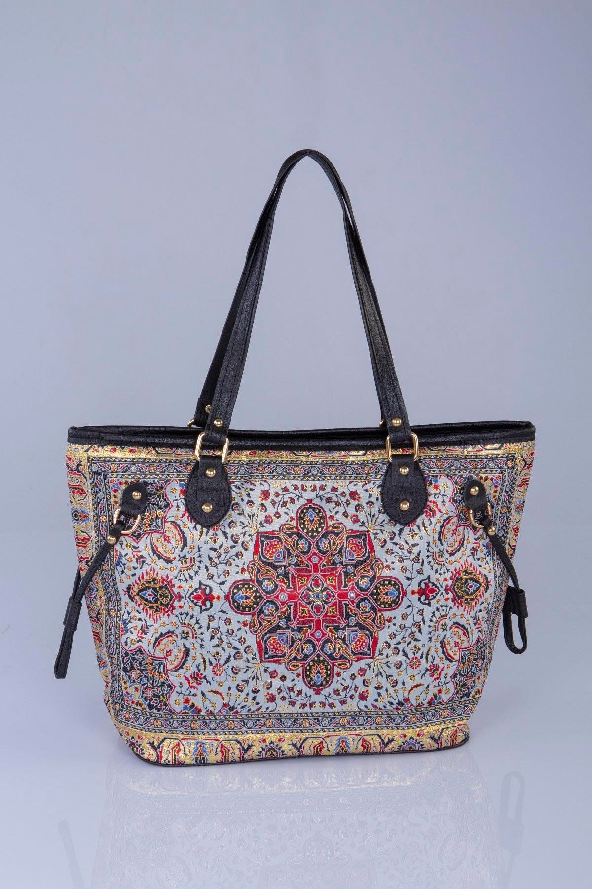 MODA Etnik Osmanlı Desenli Dokuma Kadın Omuz Çantası