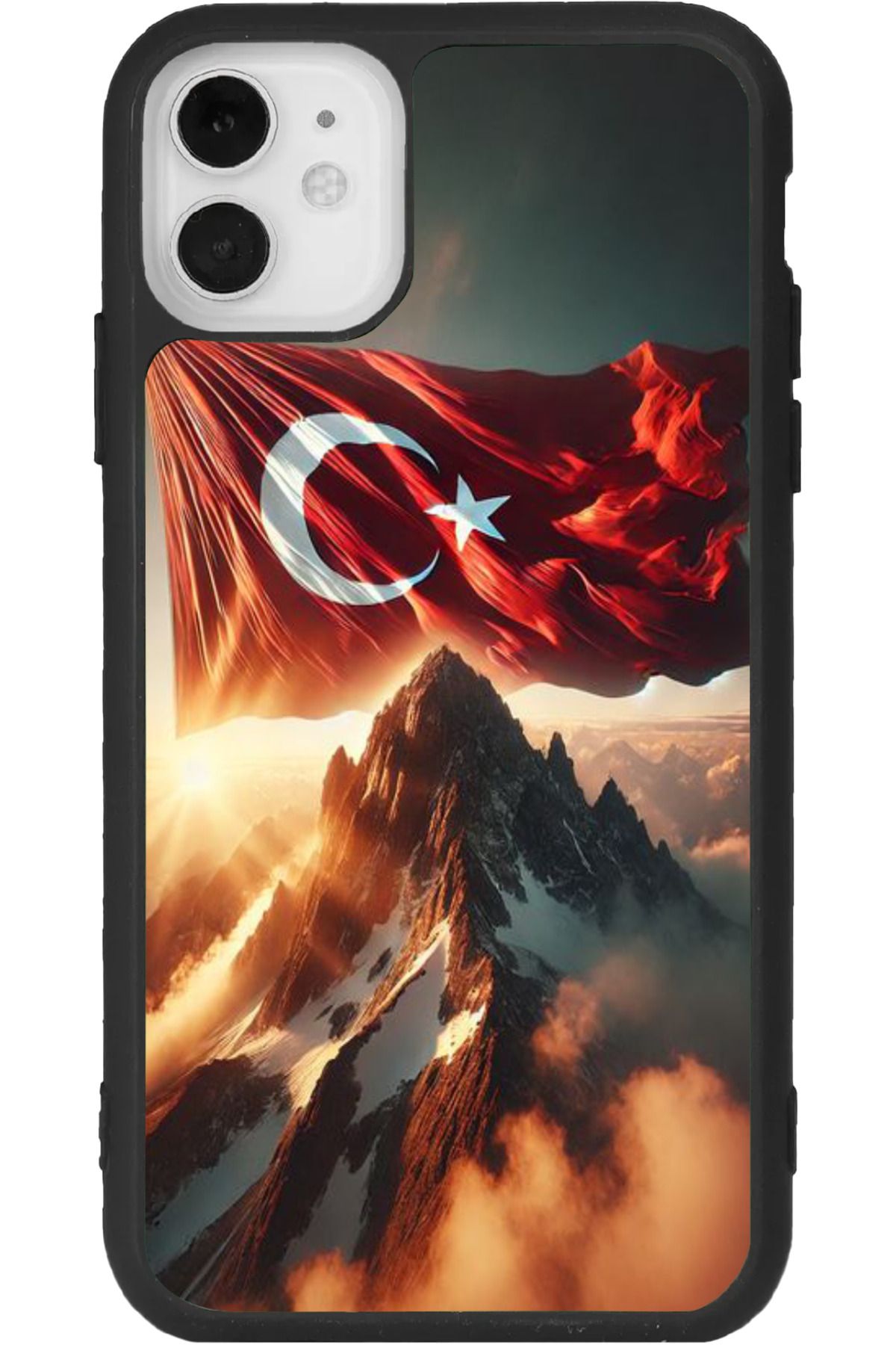 Aksel Kılıf iPhone 11 Uyumlu Baskılı, Mat Siyah Renk, Yumuşak Silikon, Koruyucu, Şok Emici Kapak, Kılıf