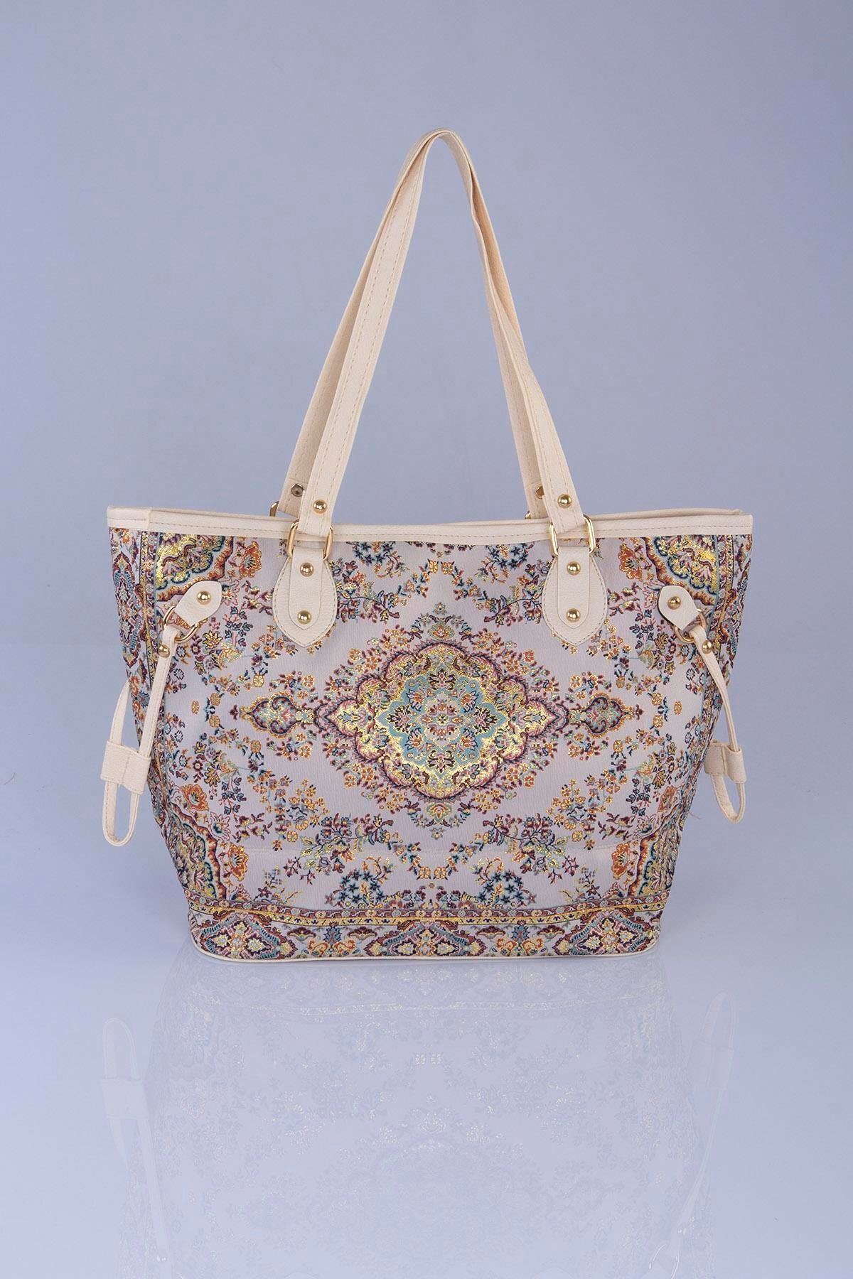 MODA Etnik Osmanlı Desenli Dokuma Kadın Omuz Çantası