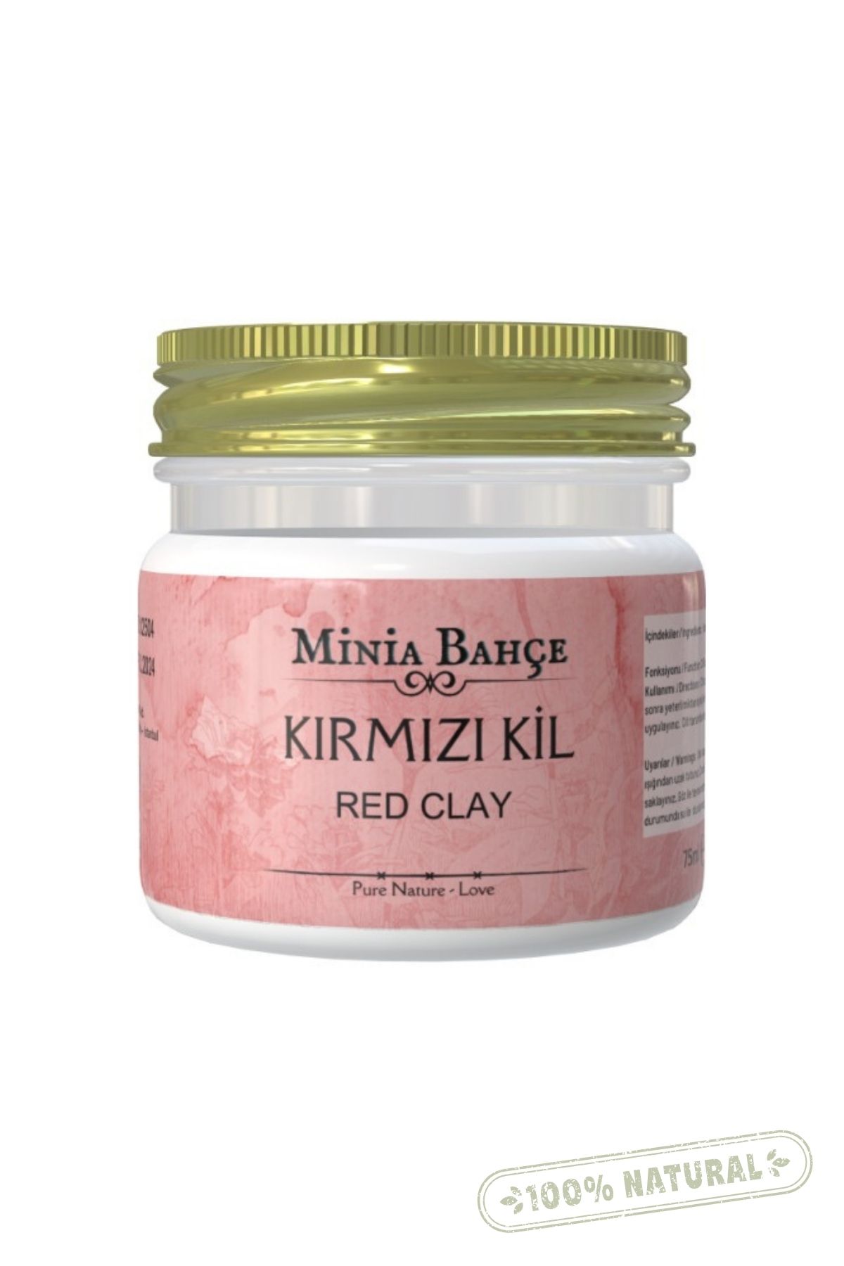 Minia Bahçe Bitki ve Sanat Atölyesi Kırmızı Kil (%100 Doğal) – 75 gr
