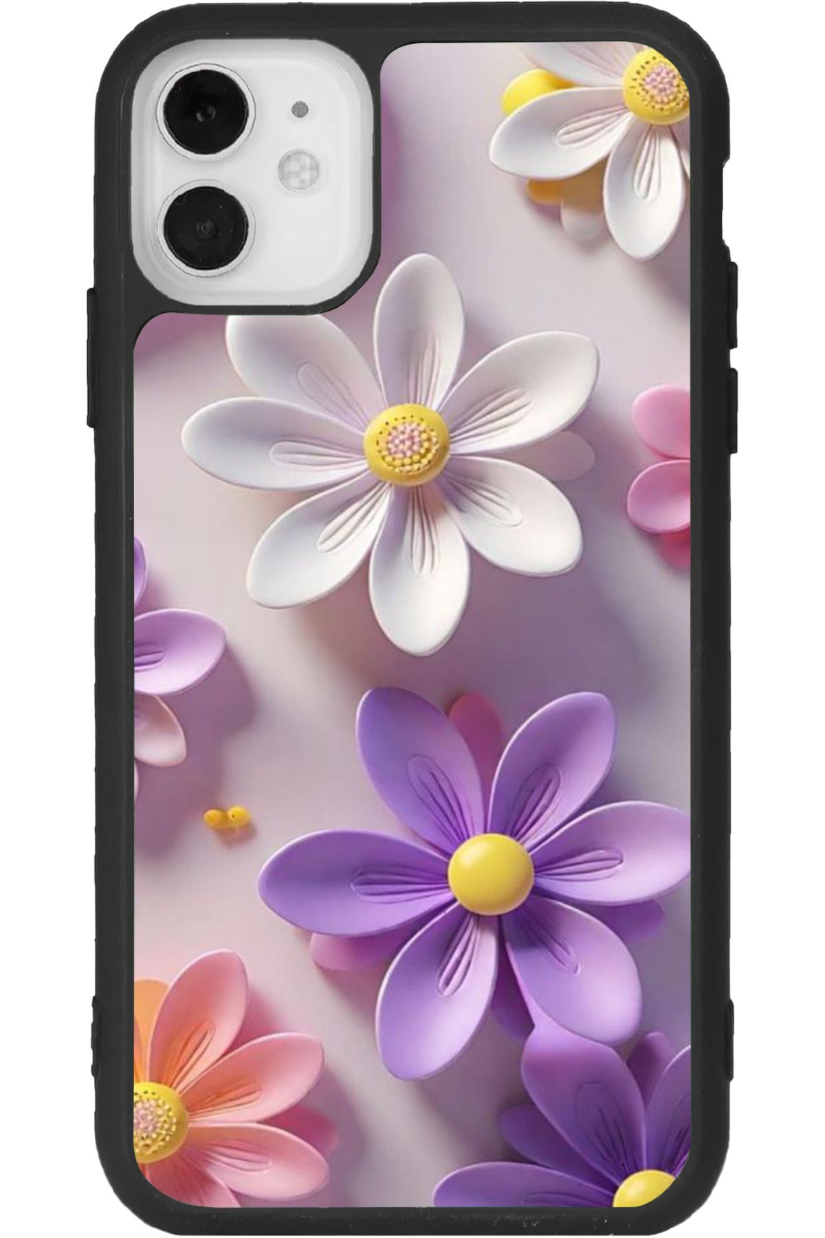 Aksel Kılıf iPhone 11 Uyumlu Baskılı, Mat Siyah Renk, Yumuşak Silikon, Koruyucu, Şok Emici Kapak, Kılıf