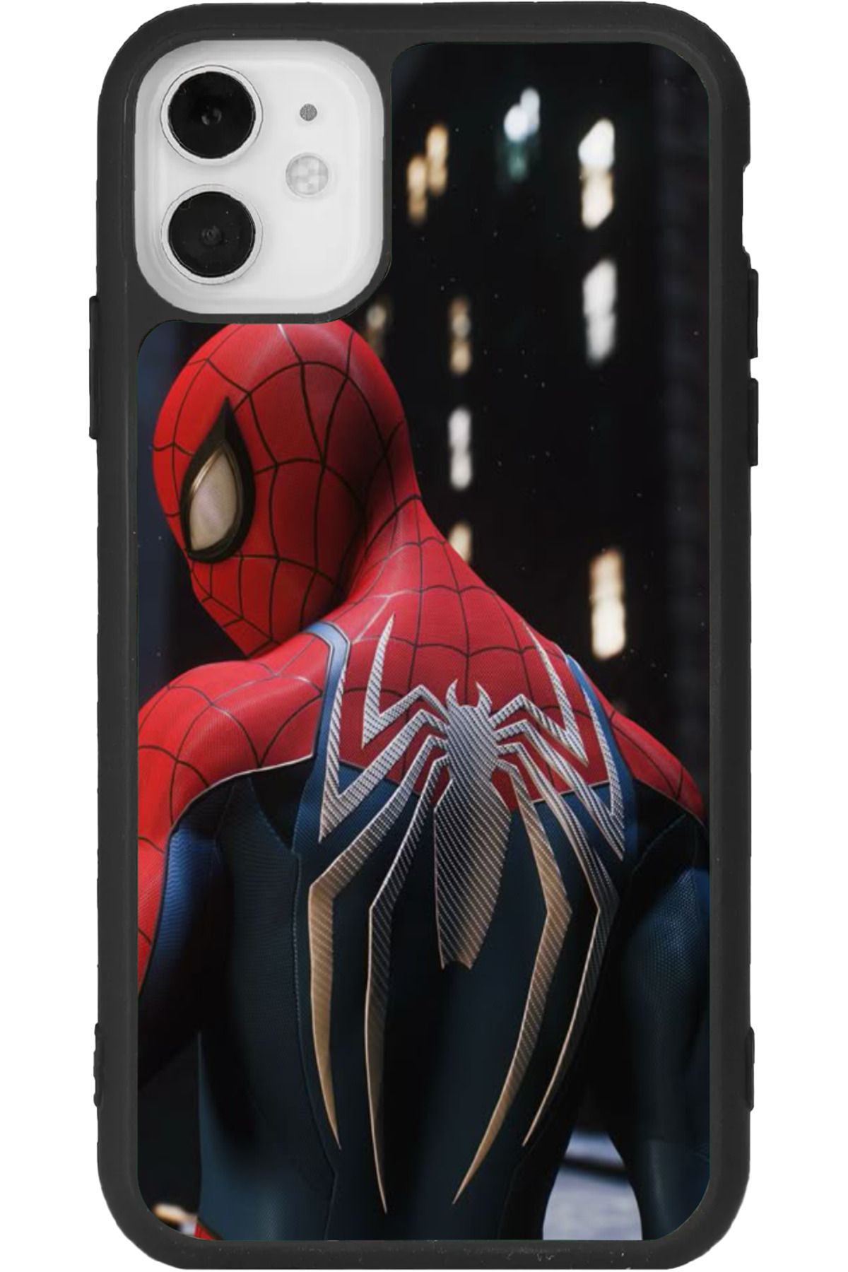 Aksel Kılıf iPhone 11 Uyumlu Baskılı, Mat Siyah Renk, Yumuşak Silikon, Koruyucu, Şok Emici Kapak, Kılıf