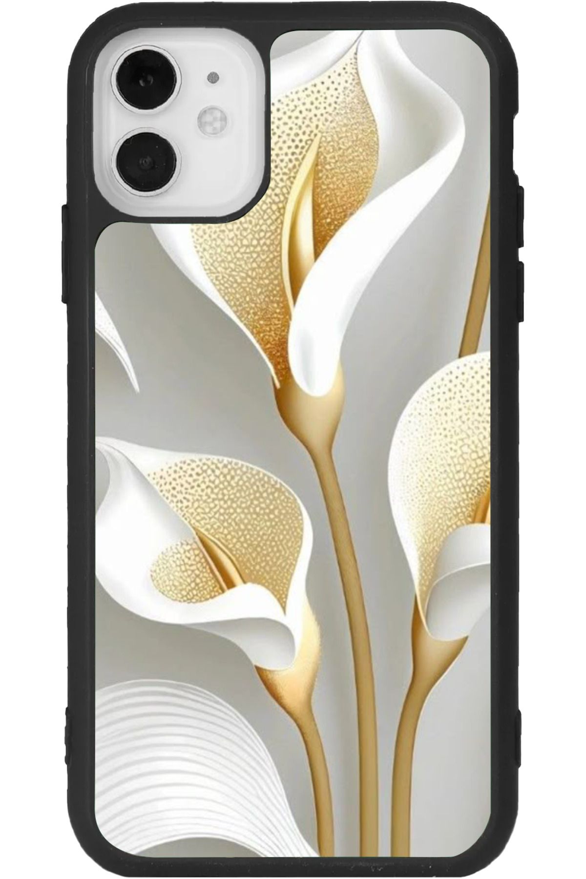 Aksel Kılıf iPhone 11 Uyumlu Baskılı, Mat Siyah Renk, Yumuşak Silikon, Koruyucu, Şok Emici Kapak, Kılıf