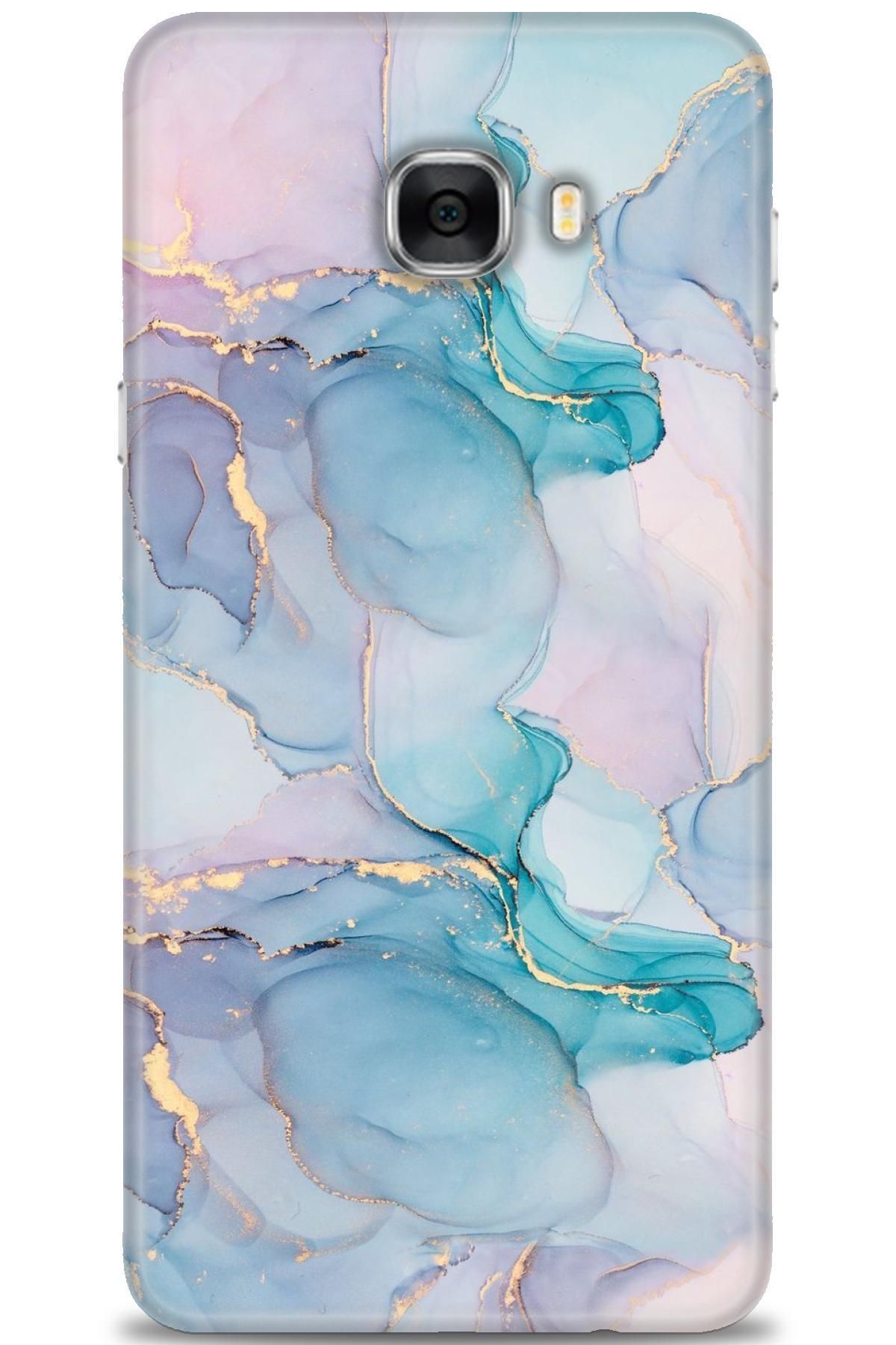 CooperTech Samsung Galaxy C7 İle Uyumlu HD Baskılı Desenli Silikon Kılıf - 215