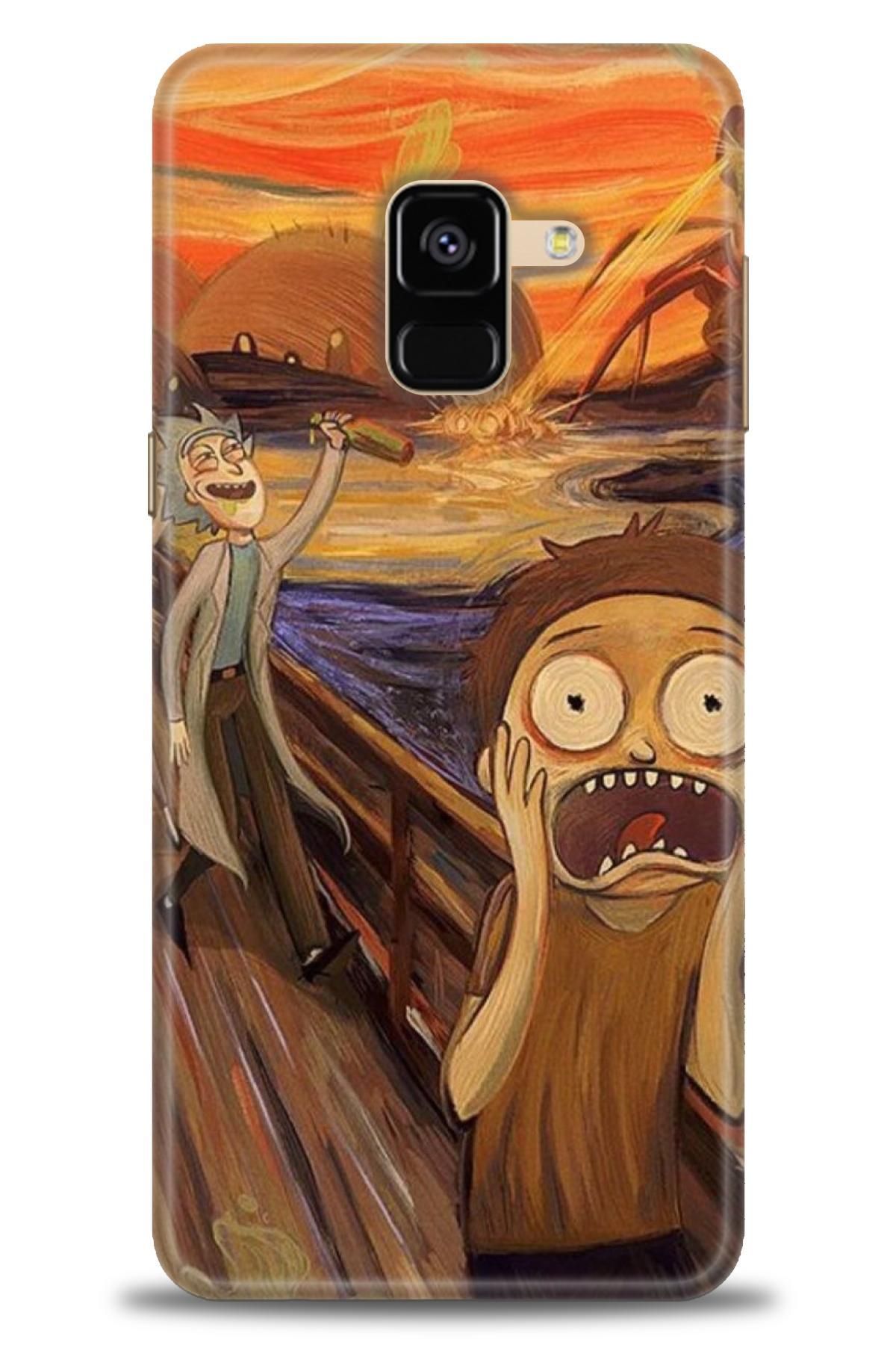CooperTech Samsung Galaxy A8 2018 İle Uyumlu HD Baskılı Desenli Silikon Kılıf - 648
