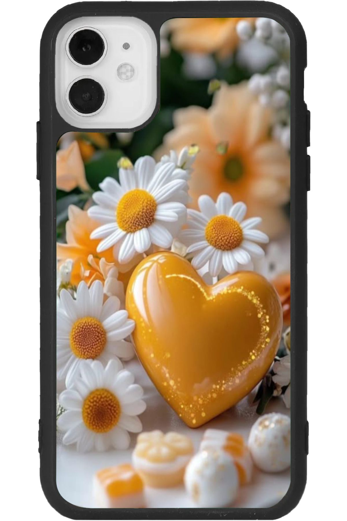 Aksel Kılıf iPhone 11 Uyumlu Baskılı, Mat Siyah Renk, Yumuşak Silikon, Koruyucu, Şok Emici Kapak, Kılıf