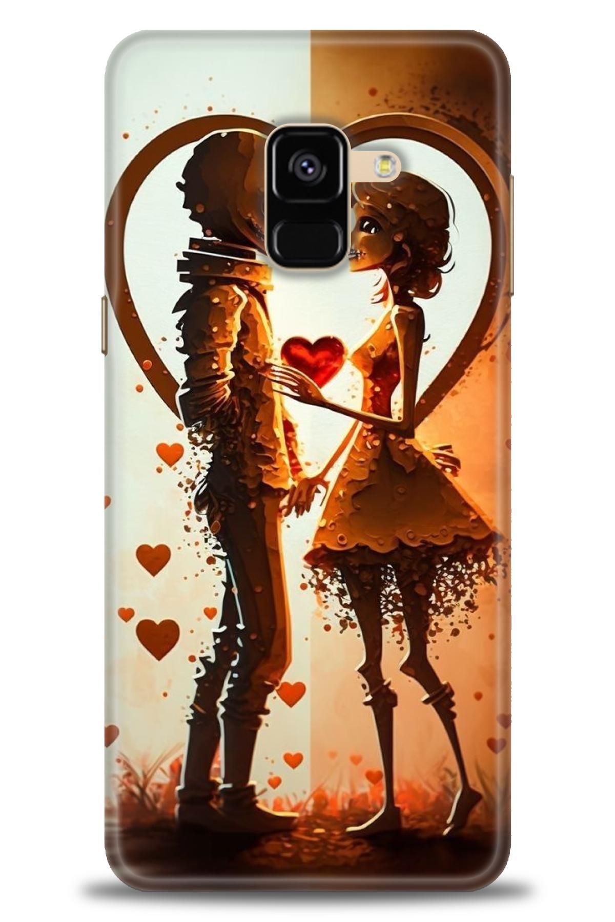 CooperTech Samsung Galaxy A8 2018 İle Uyumlu HD Baskılı Desenli Silikon Kılıf - 918
