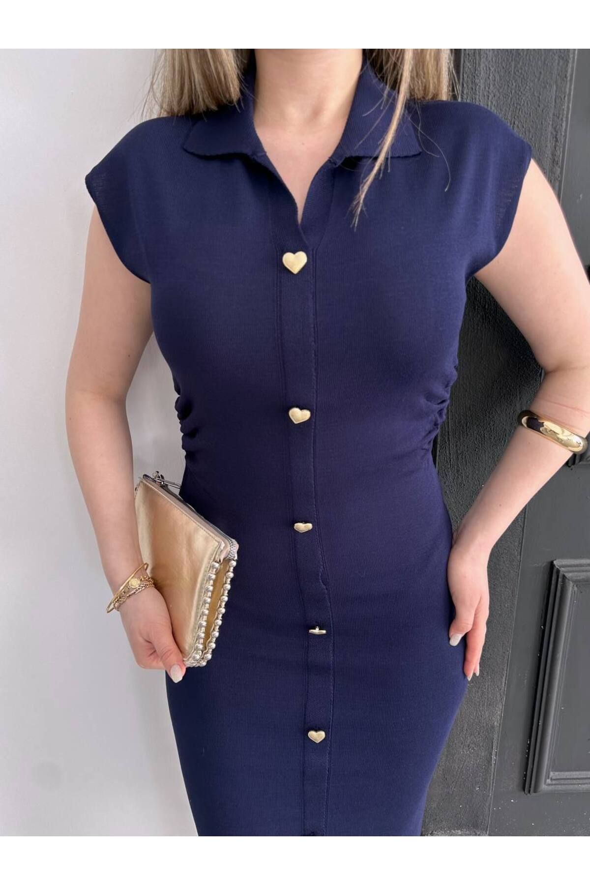 Abalı Yeni sezon--Triko yazlık, yumuşak iplik elbise ,Noura model.