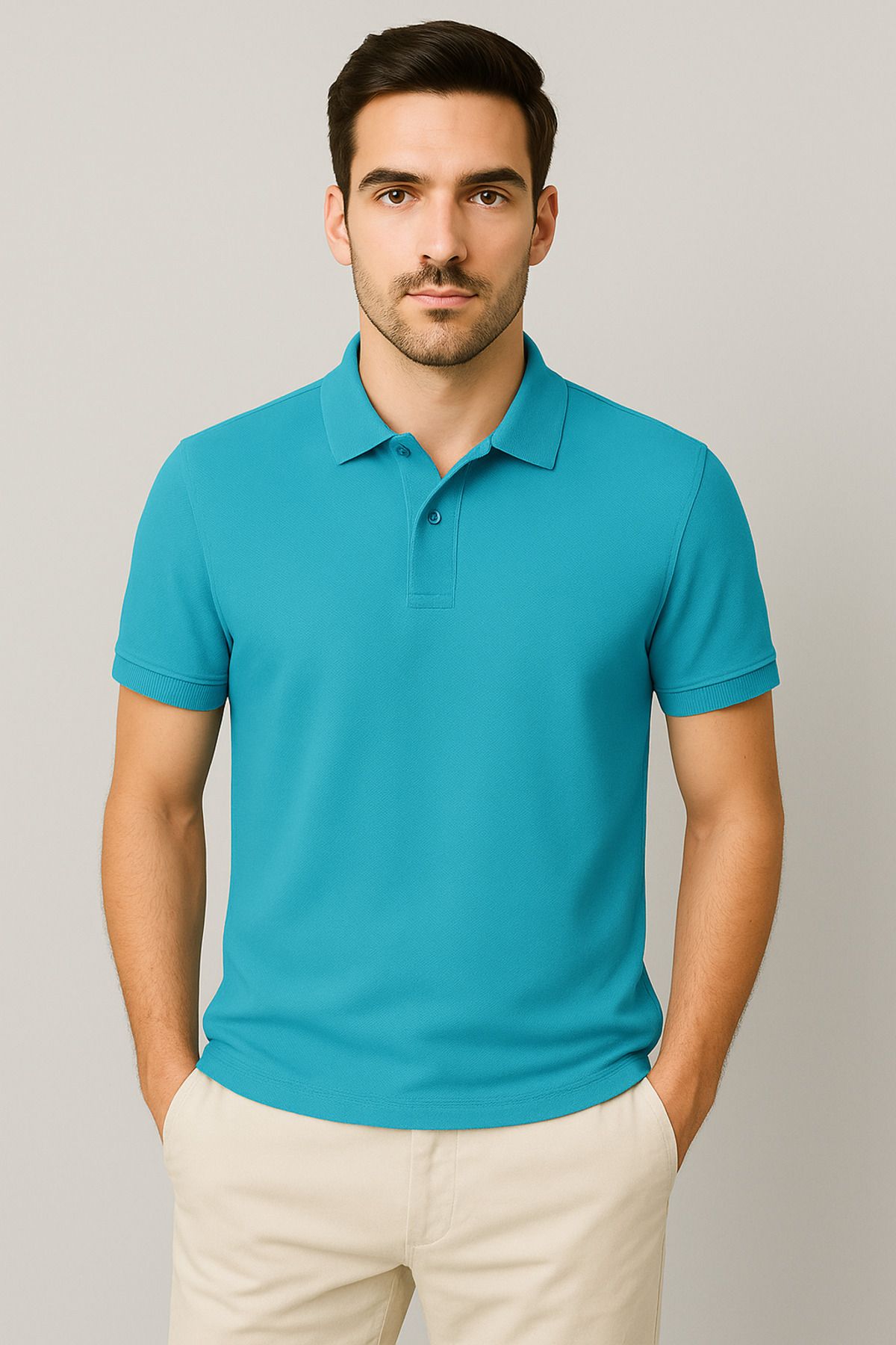 PARSHEY Regular Fit %100 Pamuk Polo Yaka Yarım Kollu Basic T-Shirt