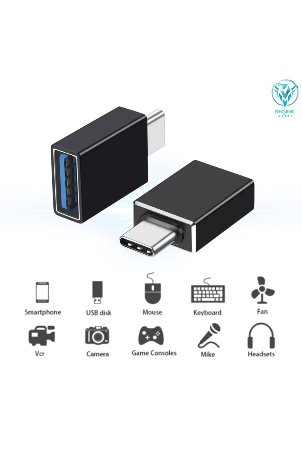 İVOTECH Type-C’den USB 3.0’a (Yüksek Hızlı) Veri Aktarımı OTG Dönüştürücü Adaptör