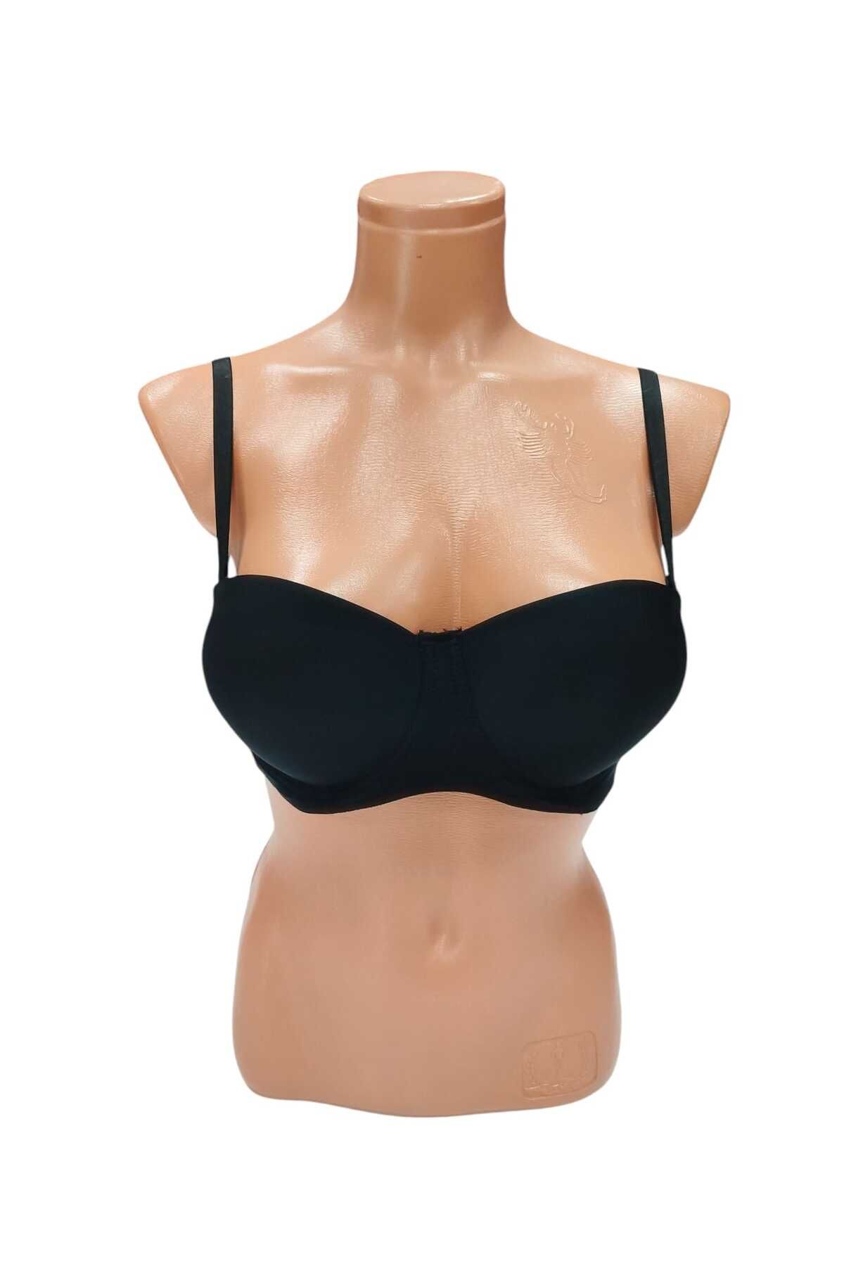wear treasure B CUP DOLGULU BALENLİ SİLİKON BANTLI YANDAN DESTEK TELLİ STRABLEZ SÜTYEN