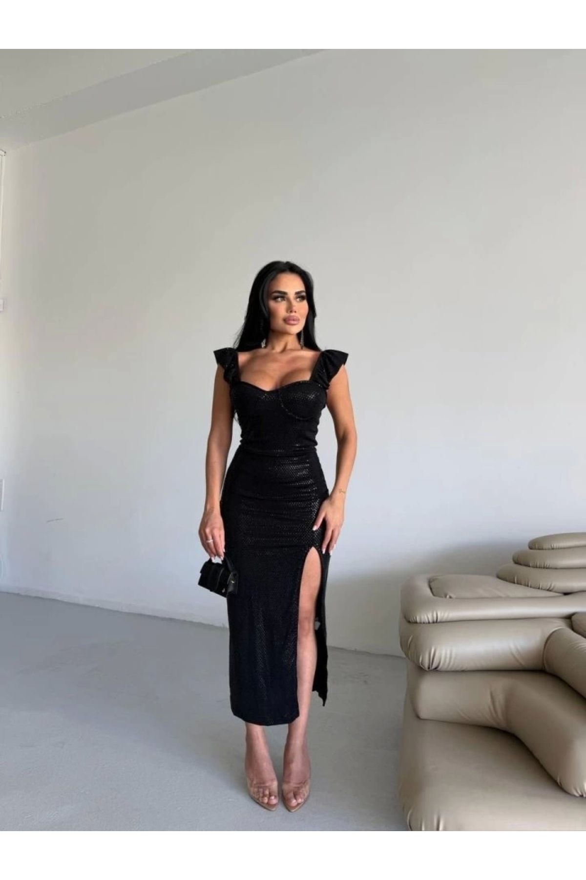Butik YIRTMAÇLI ELBİSE