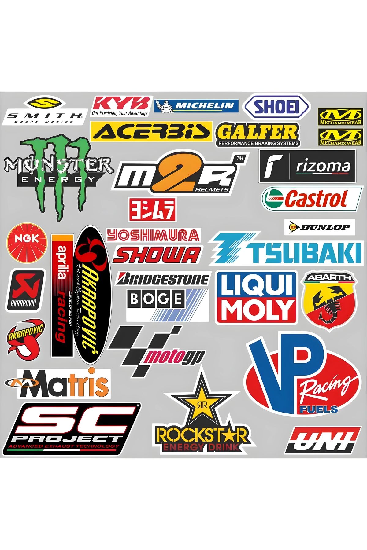 Grafikup Araç Sticker Seti - Oto Motosiklet Bisiklet Kask Sticker Seti