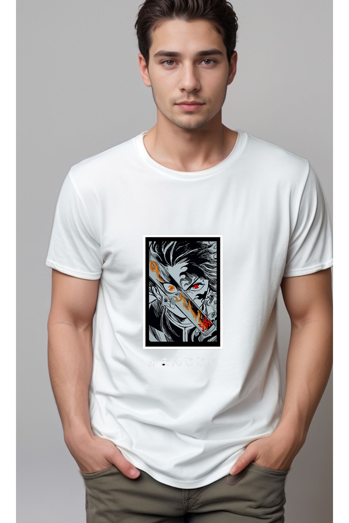 petite pati Demon Slayer Tanjiro Baskılı Unisex Tshirt