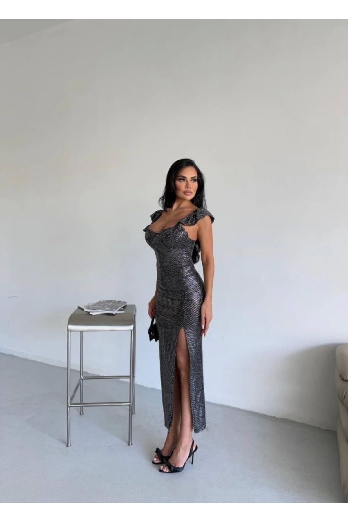 Butik YIRTMAÇLI ELBİSE